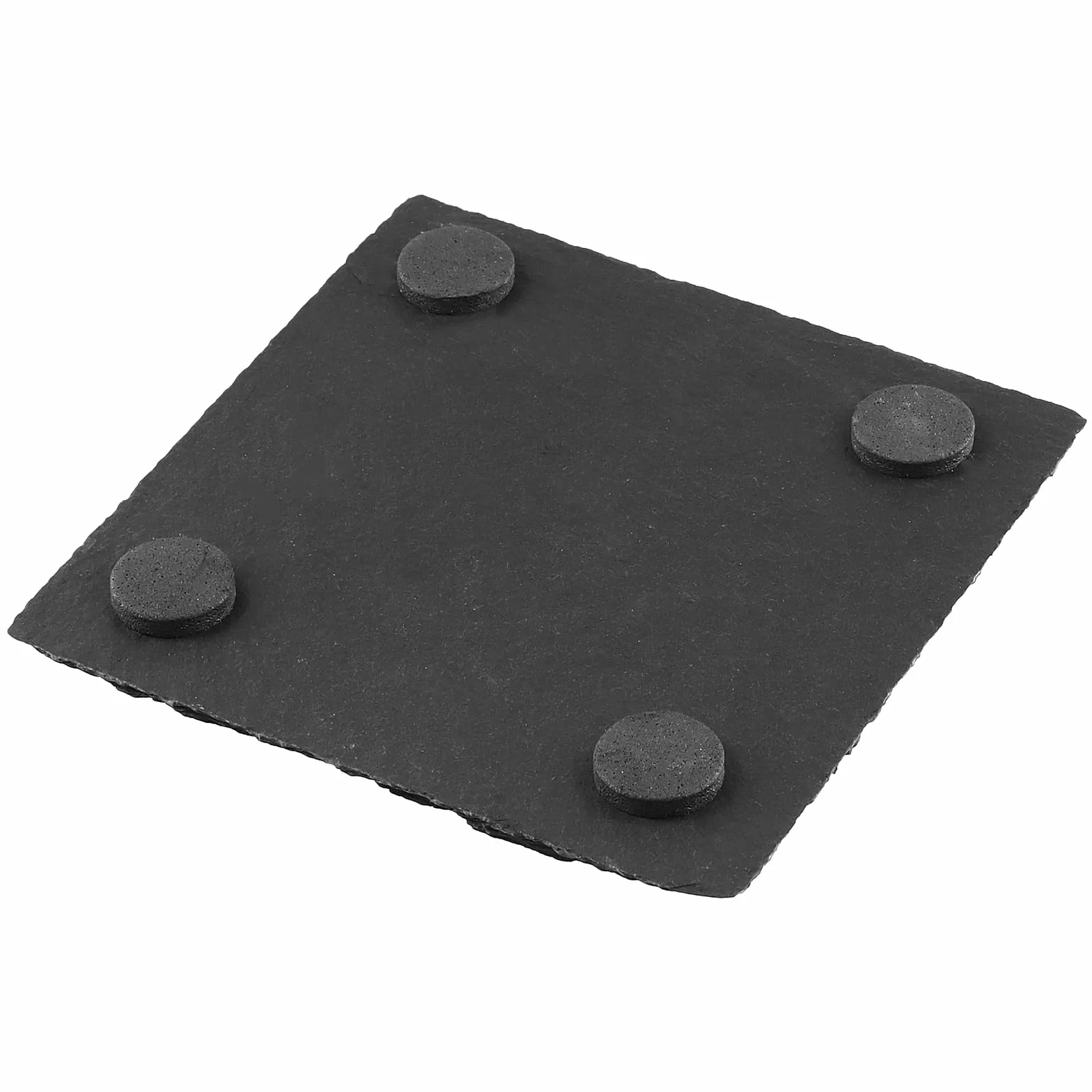 FUNSUEI Łupkowe podstawki pod napoje, 12 sztuk, 10 x 10 cm, kwadratowe podkładki pod napoje, kubki, bar, szkło