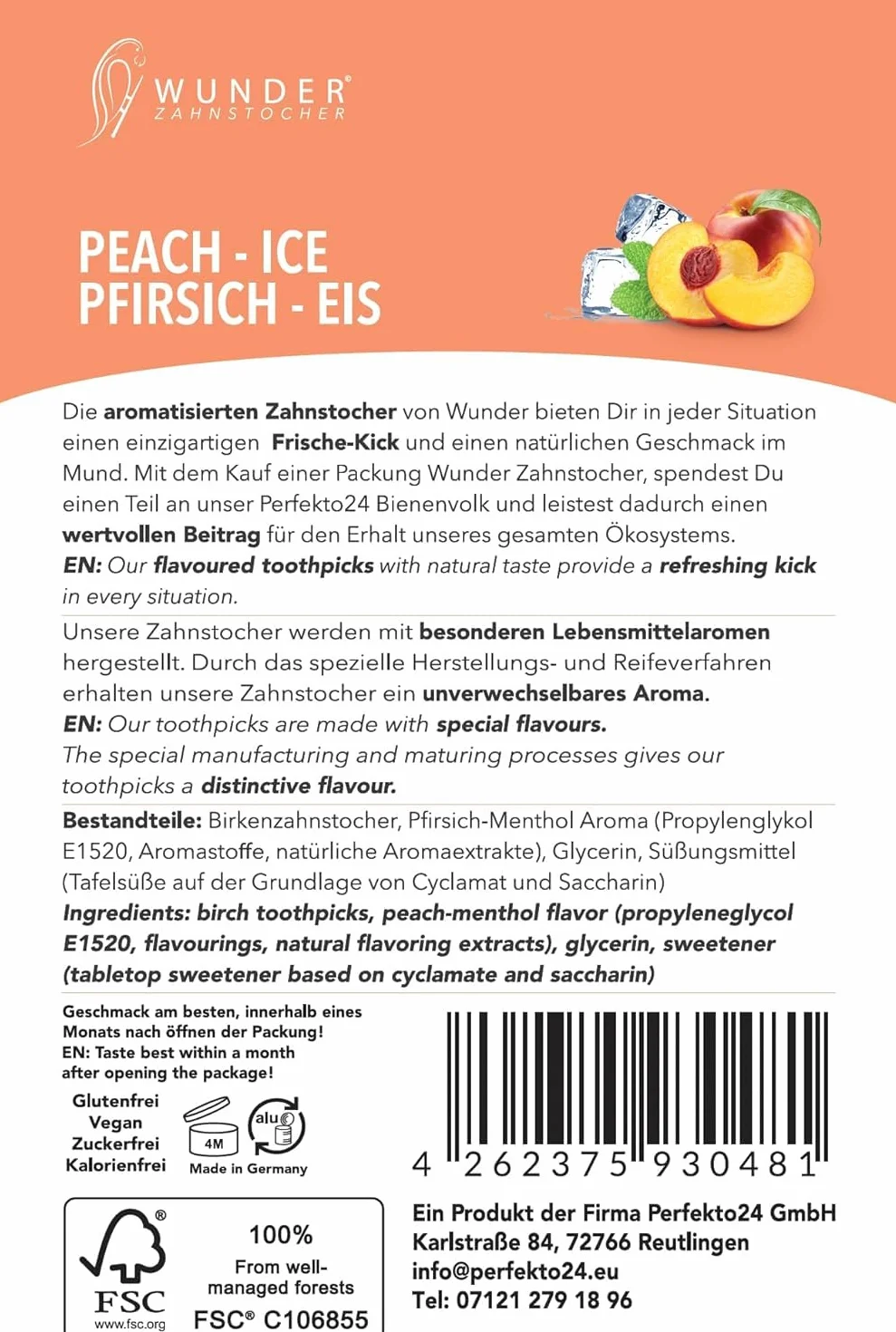 Wunder wykałaczki - w 3 orzeźwiających odmianach FRUIT CRUSH PACK - Wykałaczki smakowe - Zamiennik gumy - Świeży oddech z aromatyzowanymi wykałaczkami
