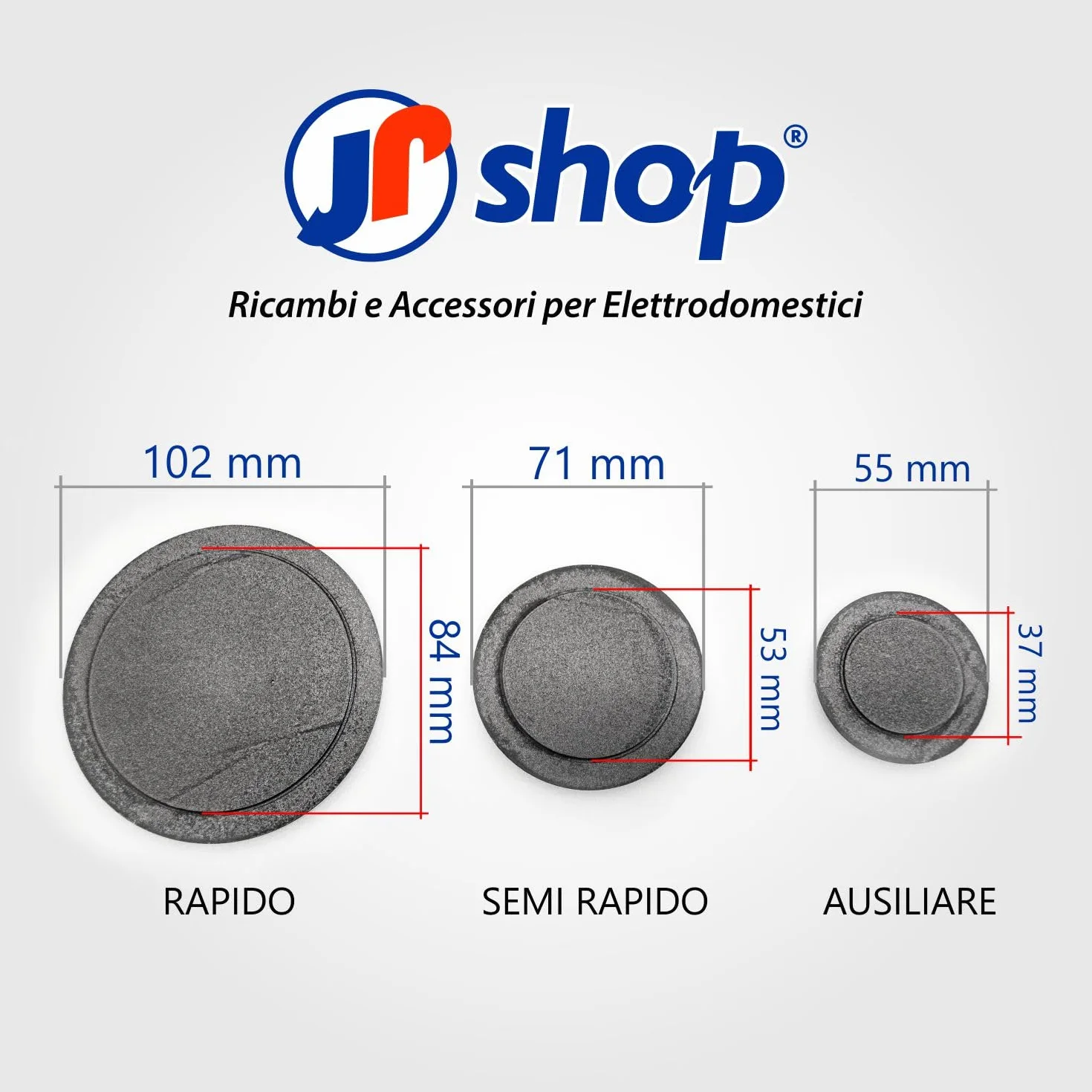 Zestaw 4 palników + 4 emaliowane talerze kompatybilne z Rex Electrolux