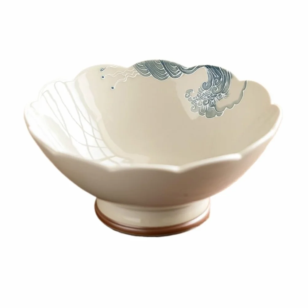 Talerz na owoce, kosz na owoce, taca na warzywa, ręcznie malowany talerz na owoce, ceramiczna taca, akcesoria do zestawu do herbaty, kwiatowa salaterka, talerz na owoce, miska na owoce