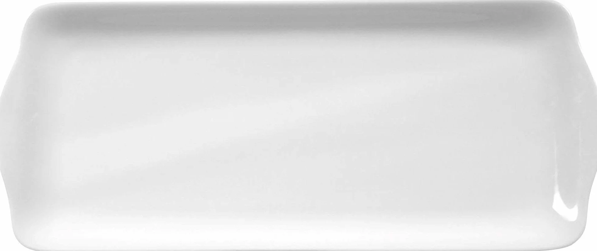 Seltmann 001.216302 Rondo/Liane porcelanowy talerz na ciasto, prostokątny, biały, 35 cm x 15 cm