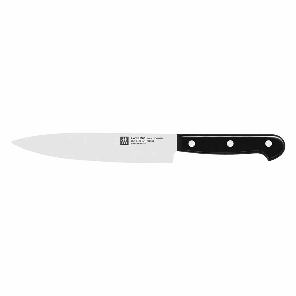 ZWILLING Messerblock, 9-tlg., Holzblock, Messer und Schere aus rostfreiem Spezialstahl/Kunststoff-Griff, Twin Gourmet