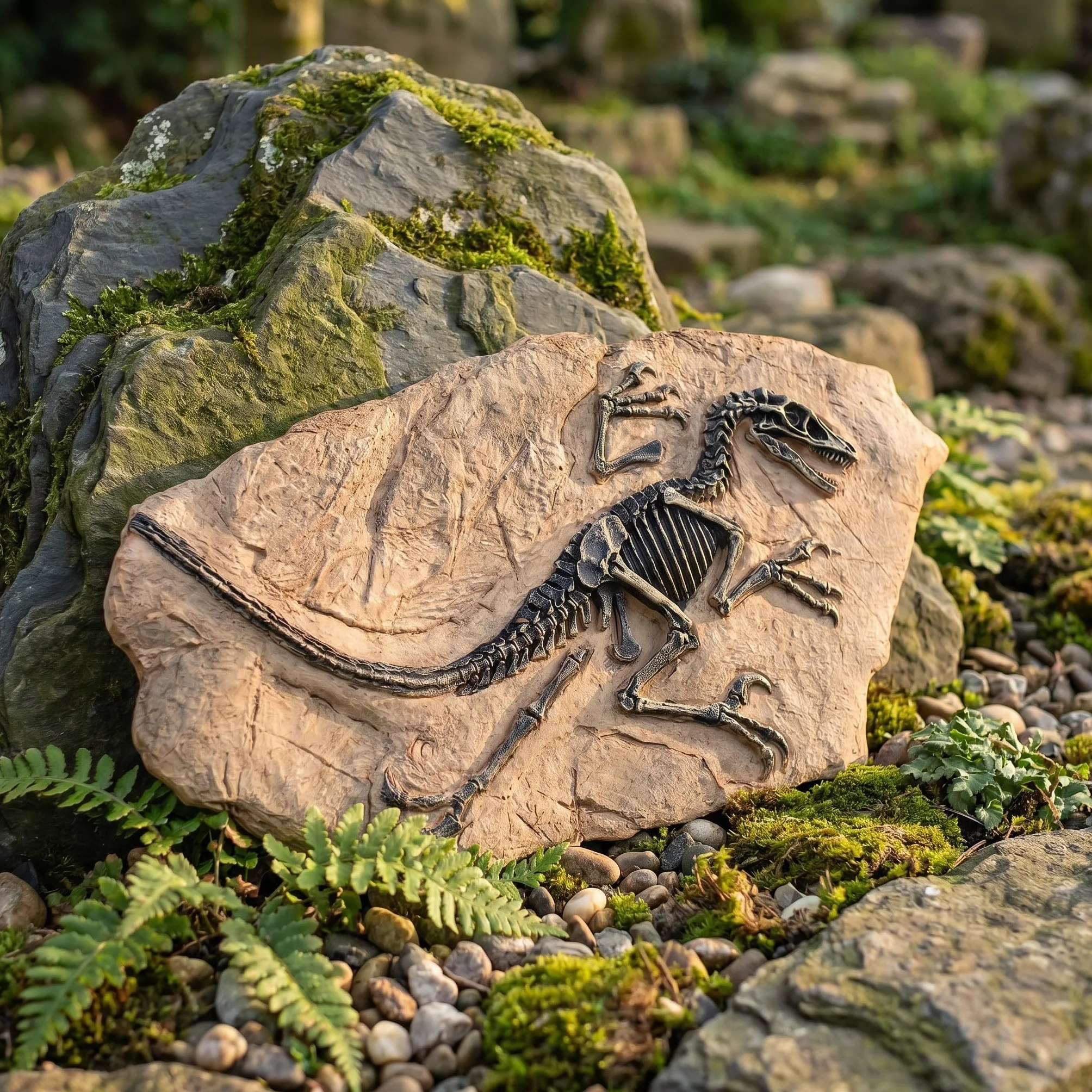 SHINEOFI 2 szt. żywiczne płytki ze szkieletem dinozaura - dekoracja w postaci sztucznego szkieletu tyranozaura - figurki z żywicy prehistorycznej czaszki na Halloween jako centralny element stołu