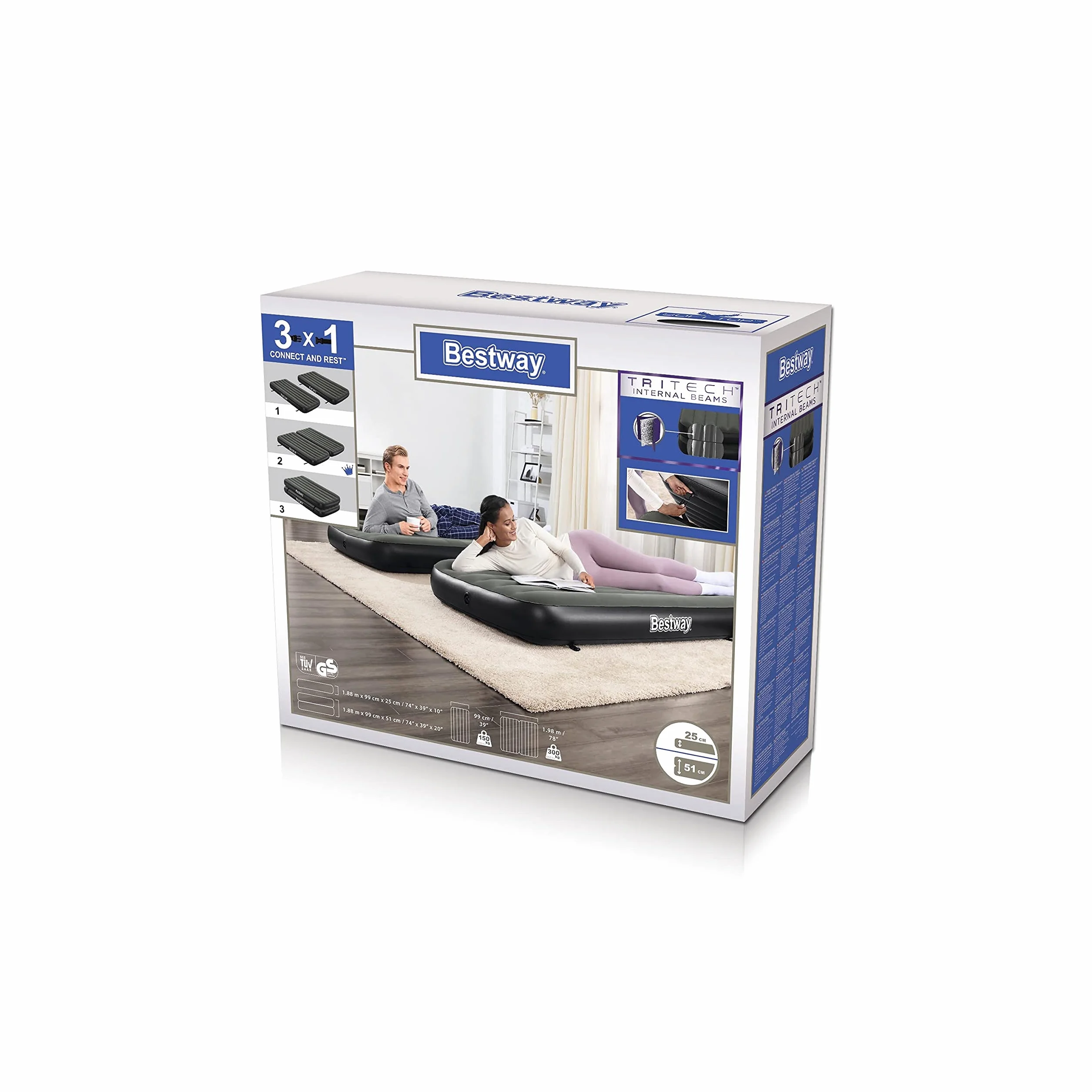 Materac Dmuchany Bestway 188 x 99 x 25 cm