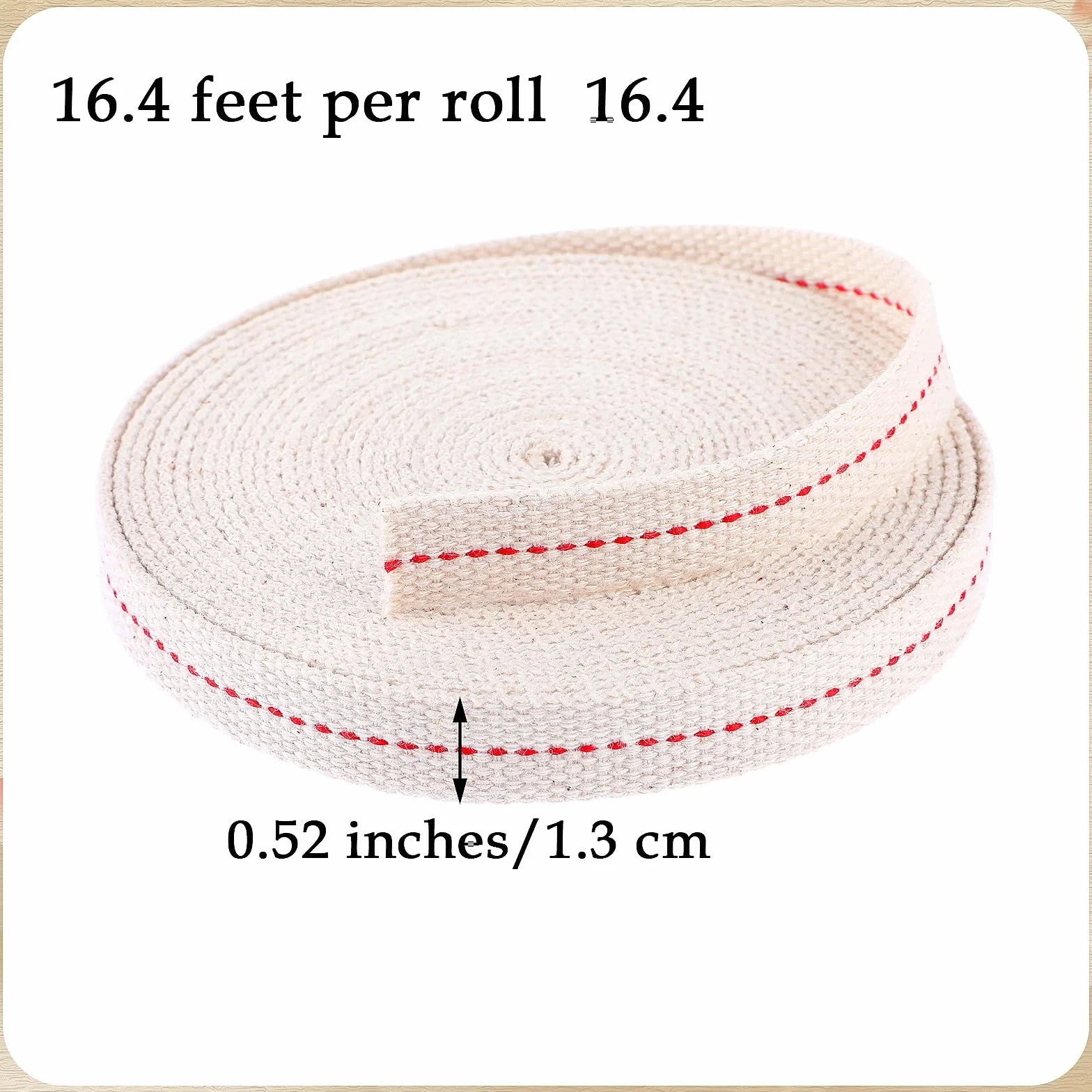 Teaaha 1 rolka knot do lamp olejowych o długości 5 m | 10 mm zamiennik lampy olejowej premium, bawełna, knot do lamp olejowych i palników olejowych