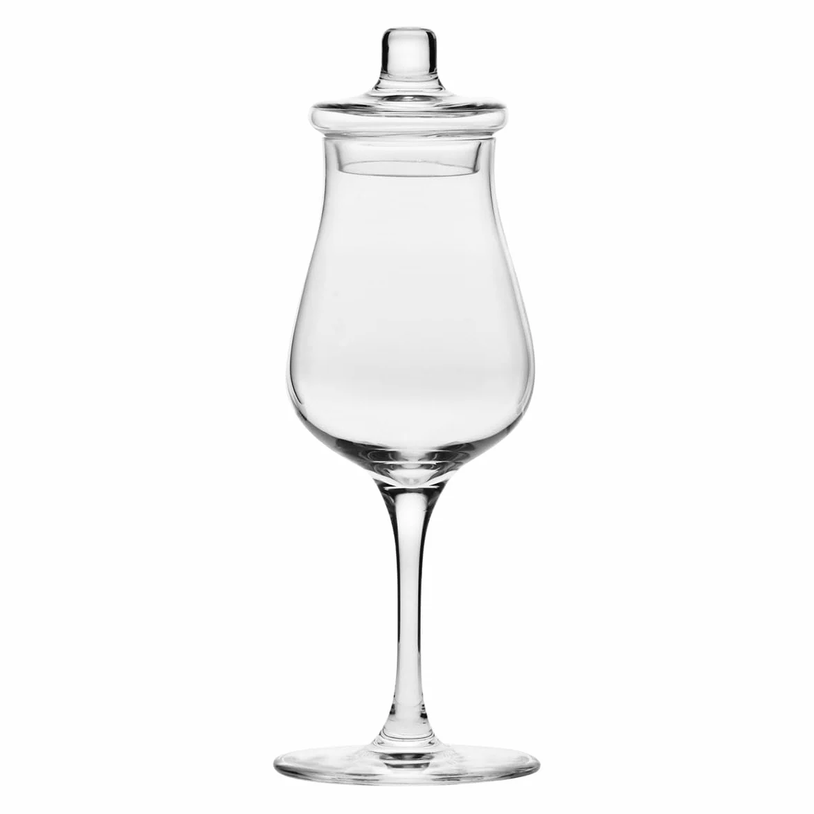 KROSNO | Degustacyjny kieliszek do whisky i szkockiej | Pojemność 110 ml | Kolekcja Perfect Serve Aroma| Produkcja ręczna | Ze szklaną przykrywką | Bezołowiowe szkło kryształowe | Mycie ręczne