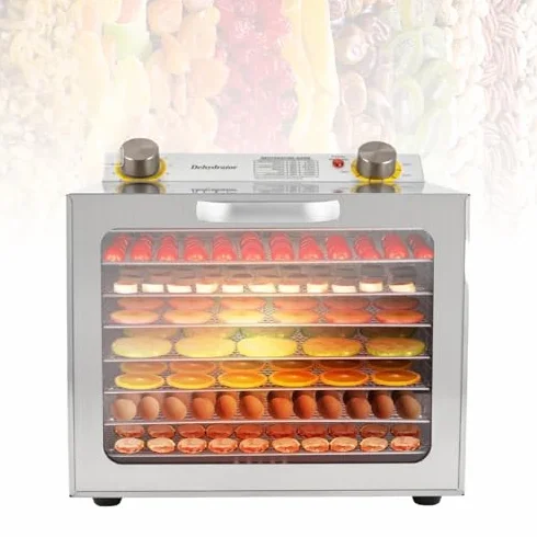 Premium 400W Odwadniacz do żywności, 8-12 warstw z precyzyjnym 35-90C Temp Control i 0-12H Timer, wydajne suszenie na owoce, warzywa, zioła i mięso, idealne do zdrowych domowych przekąsek