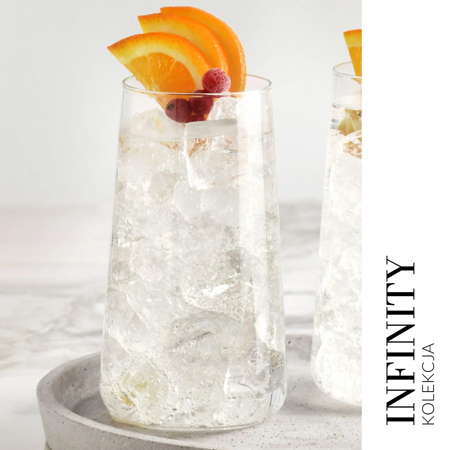 KROSNO Infinity Szklanki do Wody i Napojów 600 ml, Zestaw 6 szt – Wysokie, Nowoczesne, Szkło Kryształowe Bezołowiowe, Do Soku, Koktajli, Do Domu i Restauracji, Zmywarka