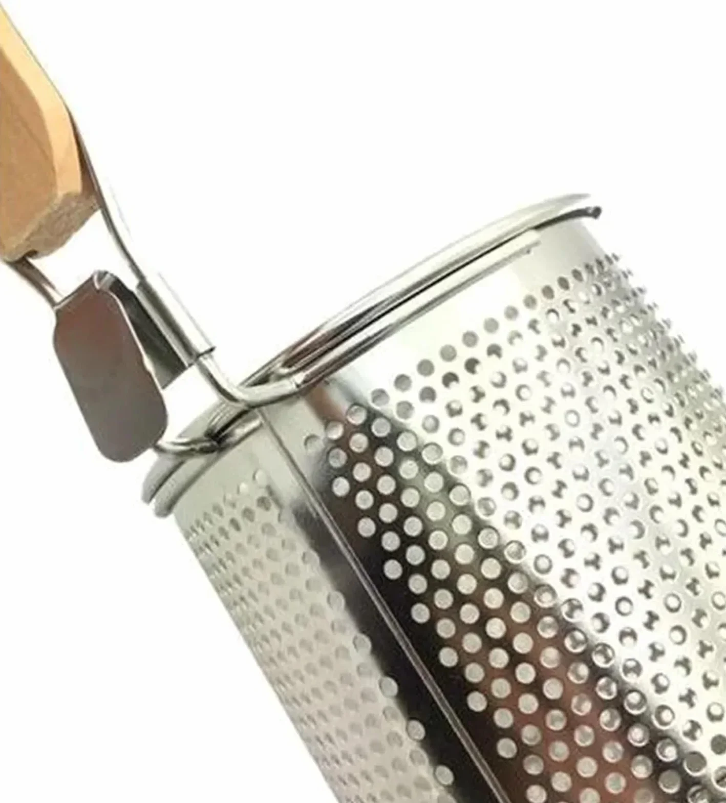 Nierdzewna stal filtrująca Drewniany uchwyt ze stali nierdzewnej kosz do smażenia sitko kluski makaron gotowanie durszlaki kuchenne sitko do zlewu narzędzia sitko do żywności(12 14 16 Together)