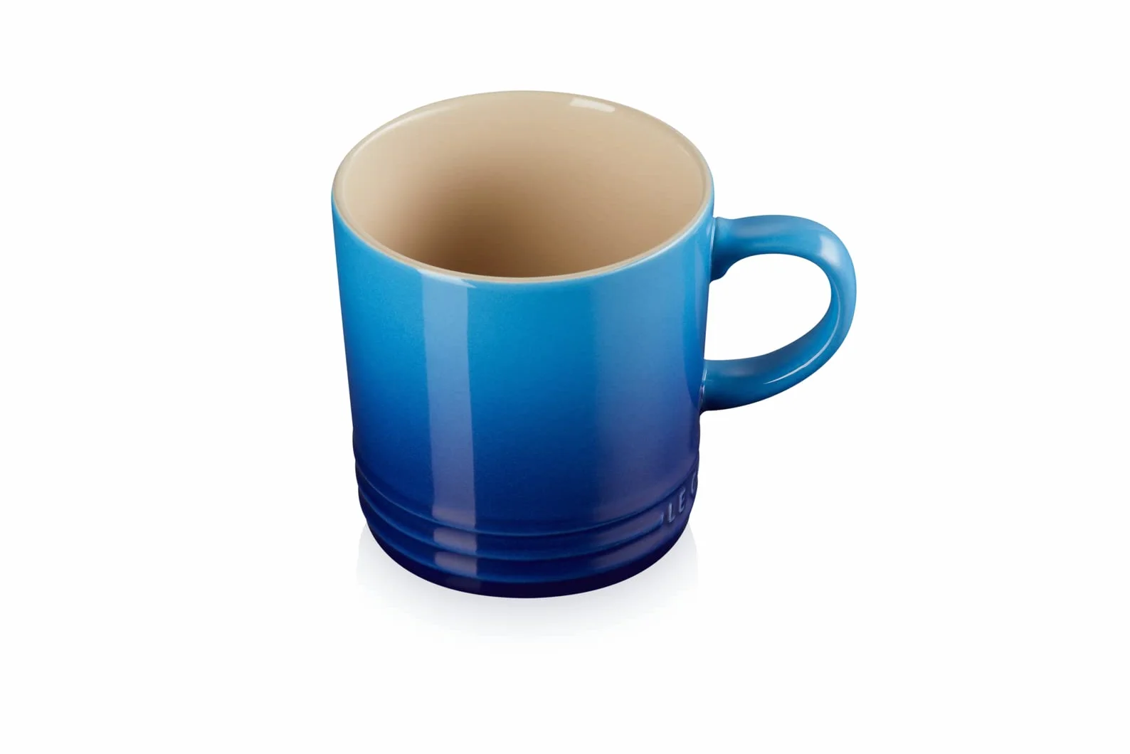 Le Creuset Kubek z Uchwytem, 350 ml, Kamionka, Wysokość 12 cm, Azure, 70302352200002