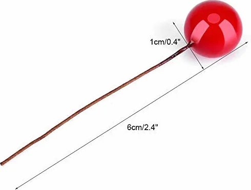 Yosoo 100 sztuk sztuczna czerwona wiśnia bożonarodzeniowa dekoracja wiszące ozdoby Holly Berry Festiwal świąteczny sztuczny owoc dekoracja DIY