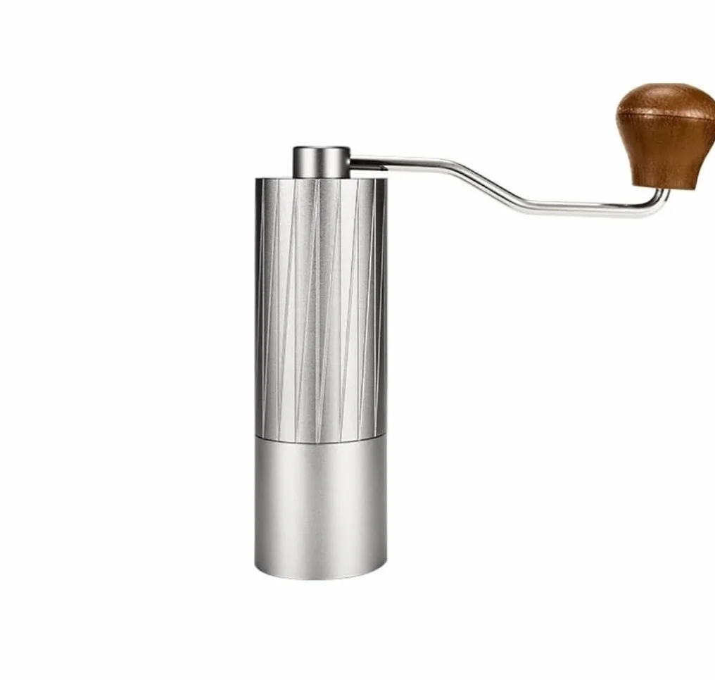 French Press Wytrzymały Młynek Ręczny Podwójnie Łożyskowany Do Ziaren Kawy Mały Dzbanek Kawy(Blue,Silver)