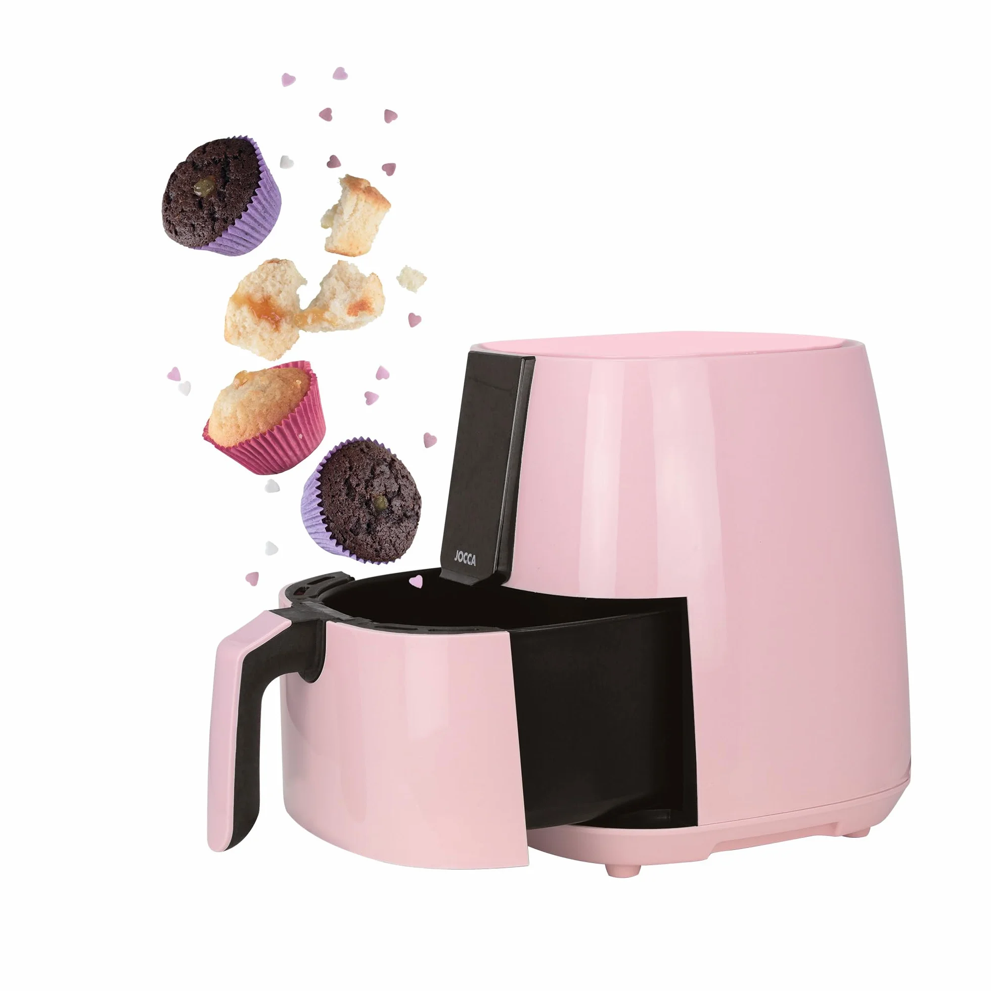 JOCCA - Frytkownica na gorące powietrze 3,8 l | Linea Sweet Frytkownica bezolejowa | Air Fryer 3,8 litra | Timer | regulowana temperatura | Zdrowa kuchnia | 1450 W | ekran dotykowy LED | oszczędność