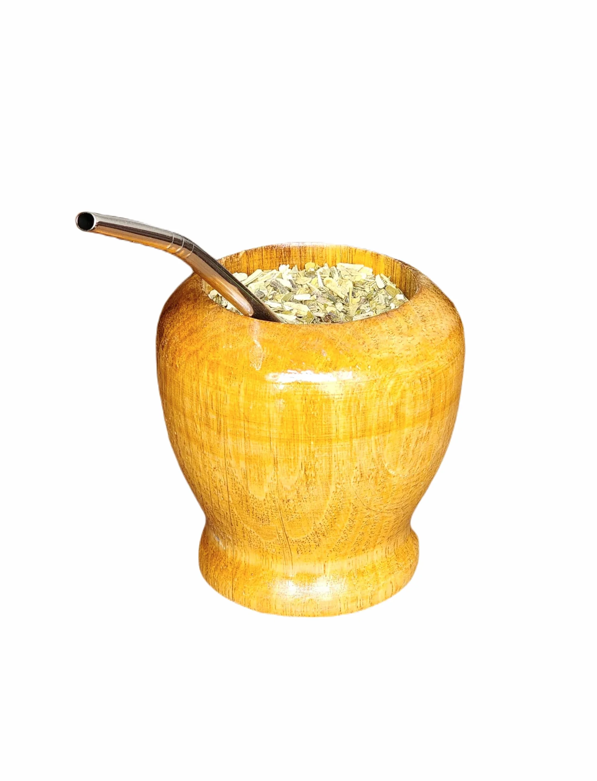Argentyńskie ręcznie rzeźbione naturalne drewno chlebowe matowe z żarówką, Yerba Mate Gourd Cup, Mate Becher, Matte Cup