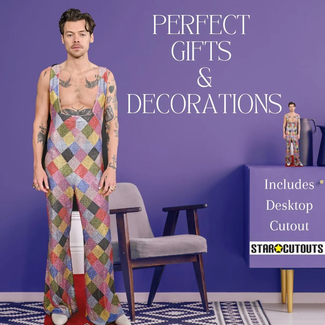 Star Cutouts CS1088 Harry S ogrodniczki Lifesize kartonowe wycięcie z wycięciem w kształcie mini gwiazdy