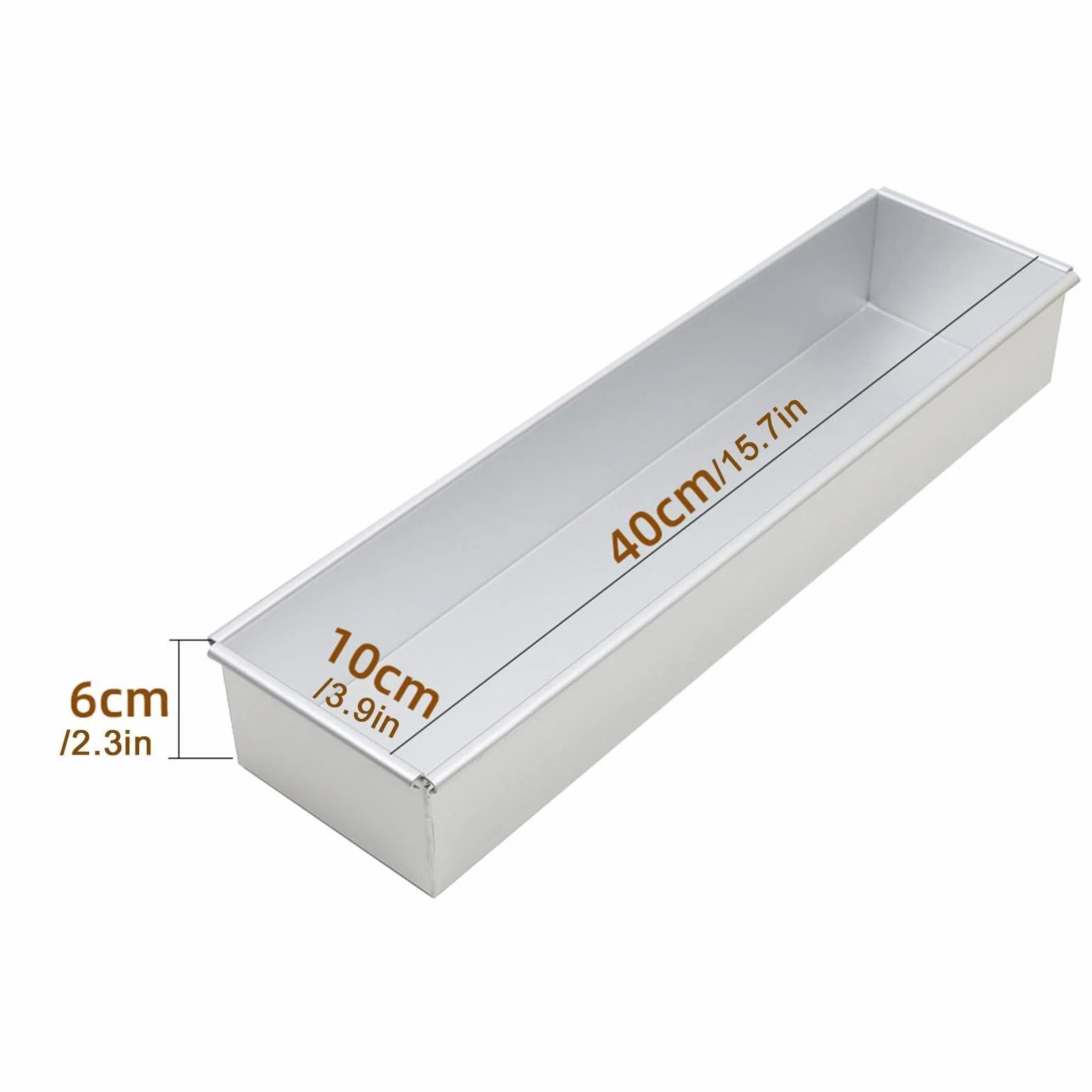 Zestaw nieprzywierających form do ciasta - pogrubiony stop aluminium lody i szyfon forma do ciasta tosty chleb forma sernik naczynie do pieczenia 41,5 x 10 x 6 cm / 40 x 10 x 6 cm