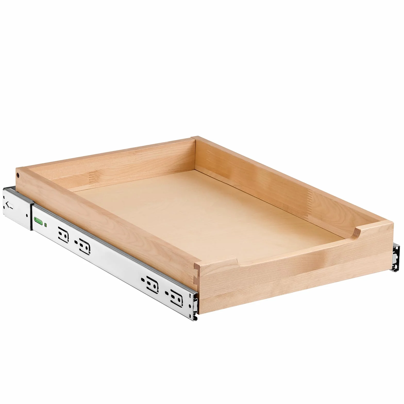 VEVOR Wysuwany organizer do szafek, 35 x 53 cm (szer. x wys.), wysuwana półka z miękkim zamknięciem, wytrzymała wysuwana szuflada drewniana, dolna i boczna podstawa montażowa, organizacja szafki do