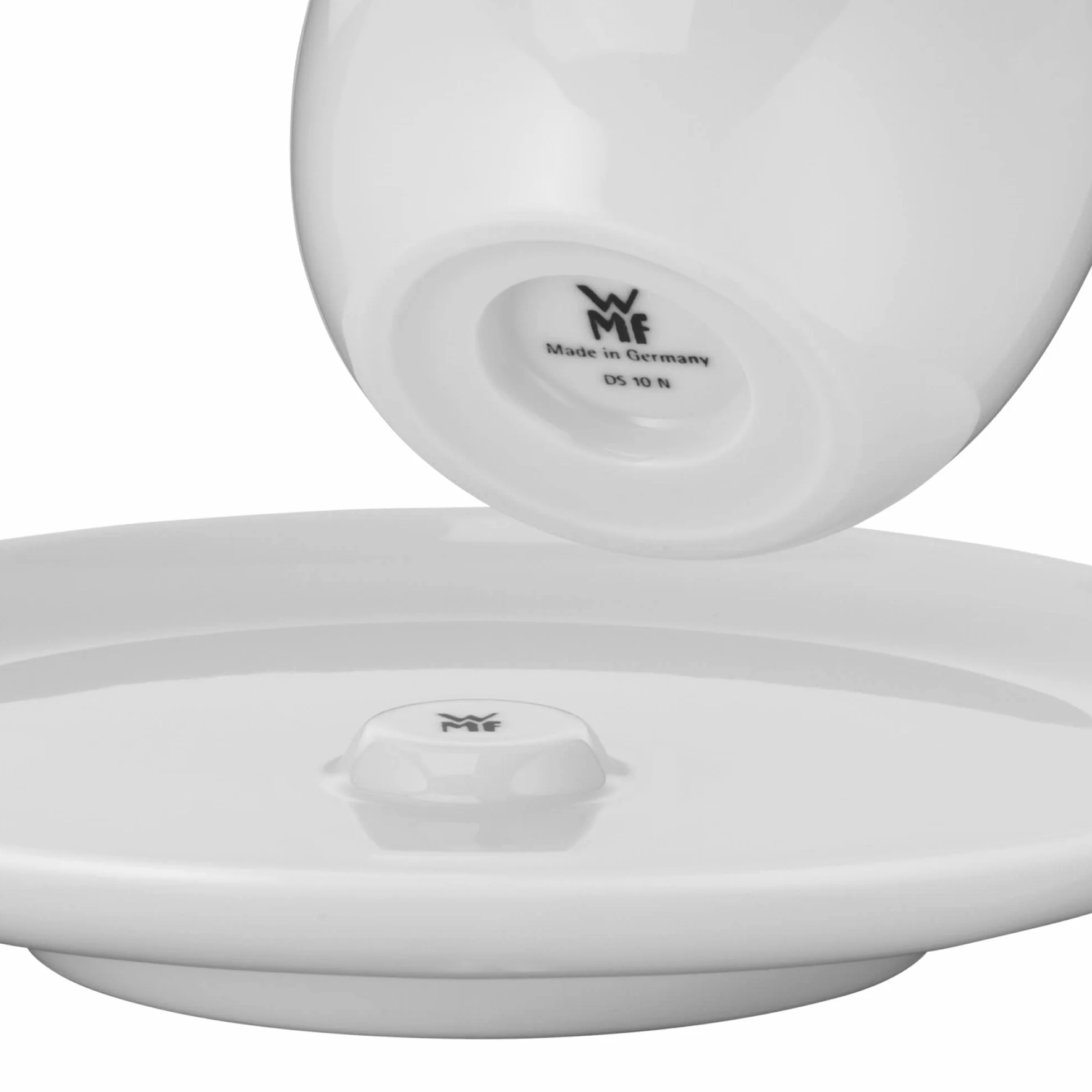 WMF Barista 4-częściowy zestaw filiżanek do kawy, dwie filiżanki do kawy 170 ml ze spodkami do Cafè Crème, filiżanki do cappuccino, porcelanowe szklanki do kawy, nadają się do mycia w zmywarce, kolor