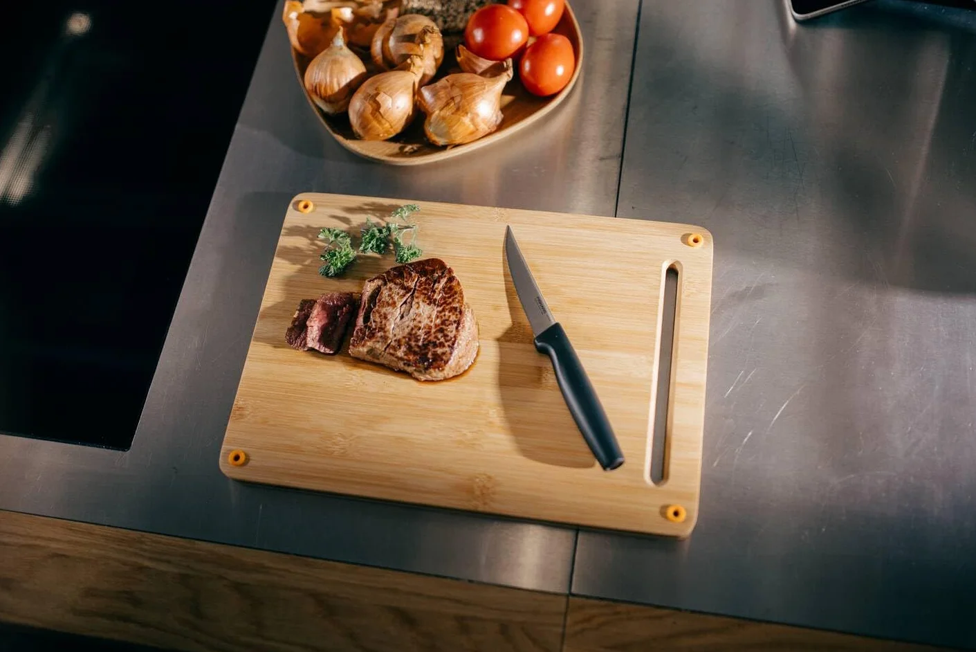 Fiskars Zestaw noży do steków, 3-częściowy, Functional Form, Stal nierdzewna/tworzywo sztuczne, Czarny, 1057564