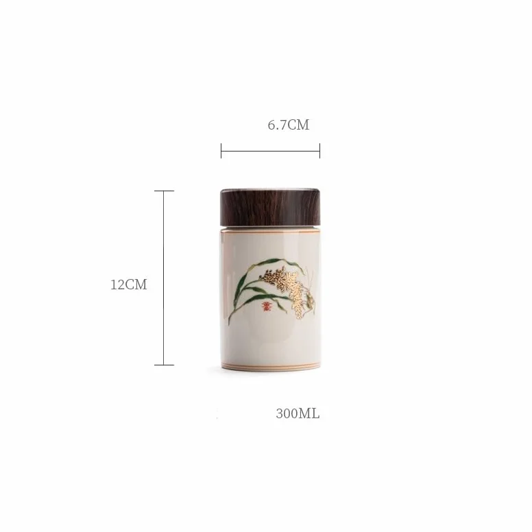 XYNSNDB Pojemnik na herbatę Ceramiczne uszczelnione puszki na herbatę Czarna herbata Puszki do przechowywania zielonej herbaty Mały zestaw do herbaty Kung Fu Akcesoria Kreatywne kanistry kuchenne
