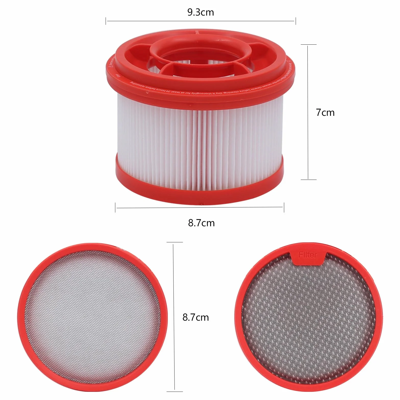 Zestaw filtrów akcesoria kompatybilne z Xiaomi Mi Vacuum Cleaner G10Plus/G10/G9Plus/G9 części zamienne (1 filtr HEPA, 2 filtry wstępne)