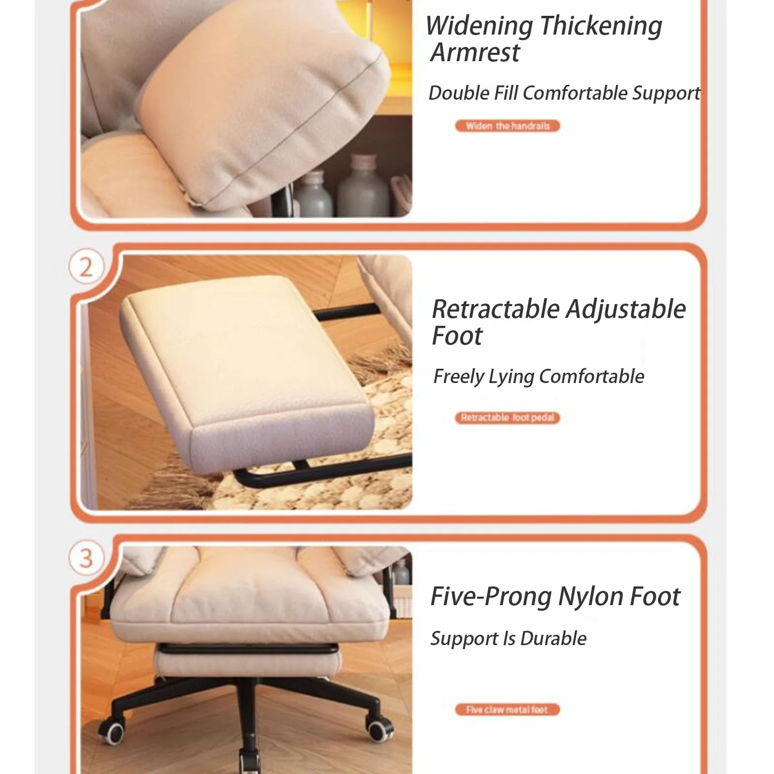 Ergonomiczny fotel biurowy z podnóżkiem, wysokie oparcie, krzesło biurowe dla dyrektorów, do domu i biura, wygodna, rozkładana sofa, wodoodporna tkanina techniczna, idealna do gier i relaksu