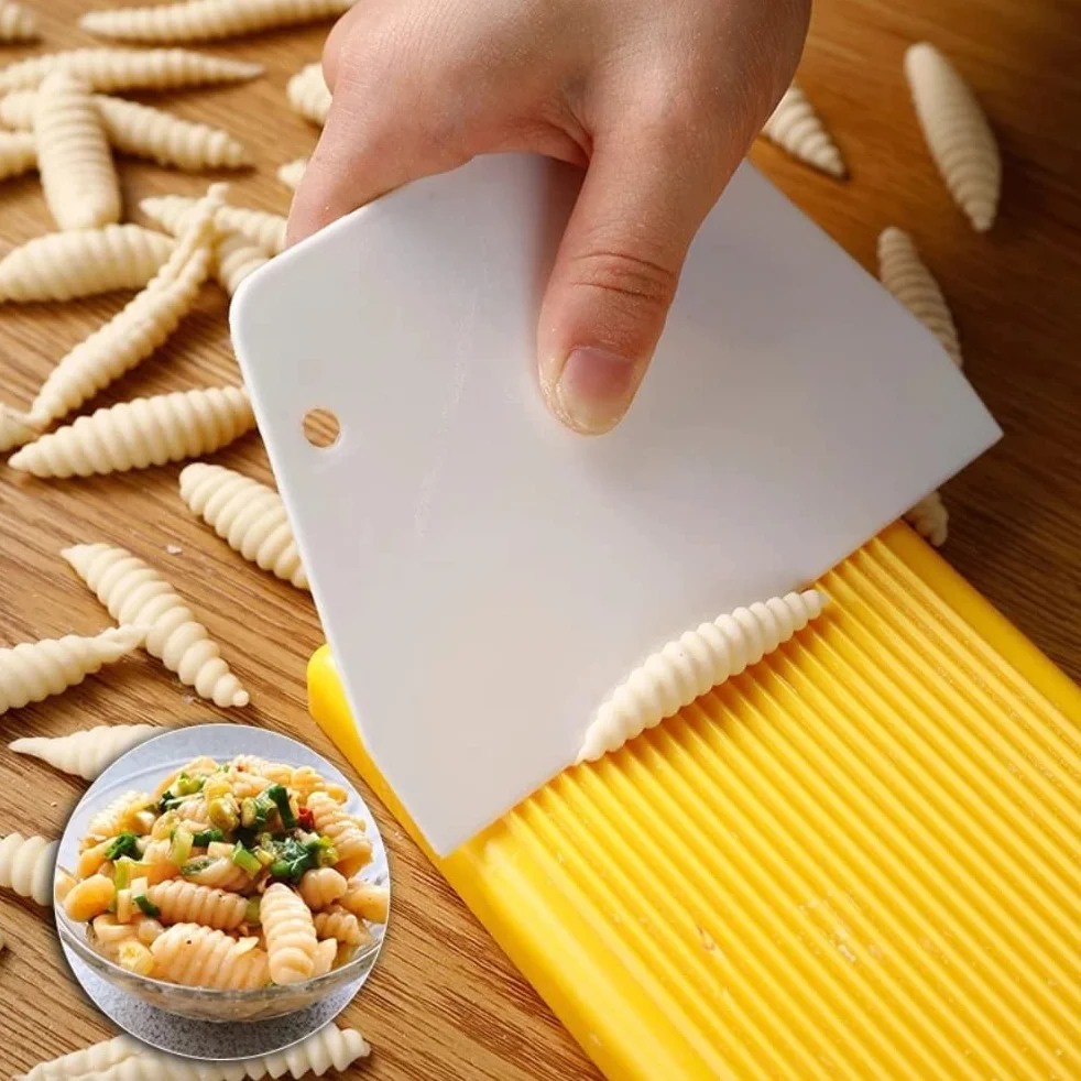 Forma do makaronu, plastikowe deski gnocchi do robienia makaronu i gnocchi Maker nóż do wałka do ciasta ręczne narzędzie kuchenne Suplement diety Formy