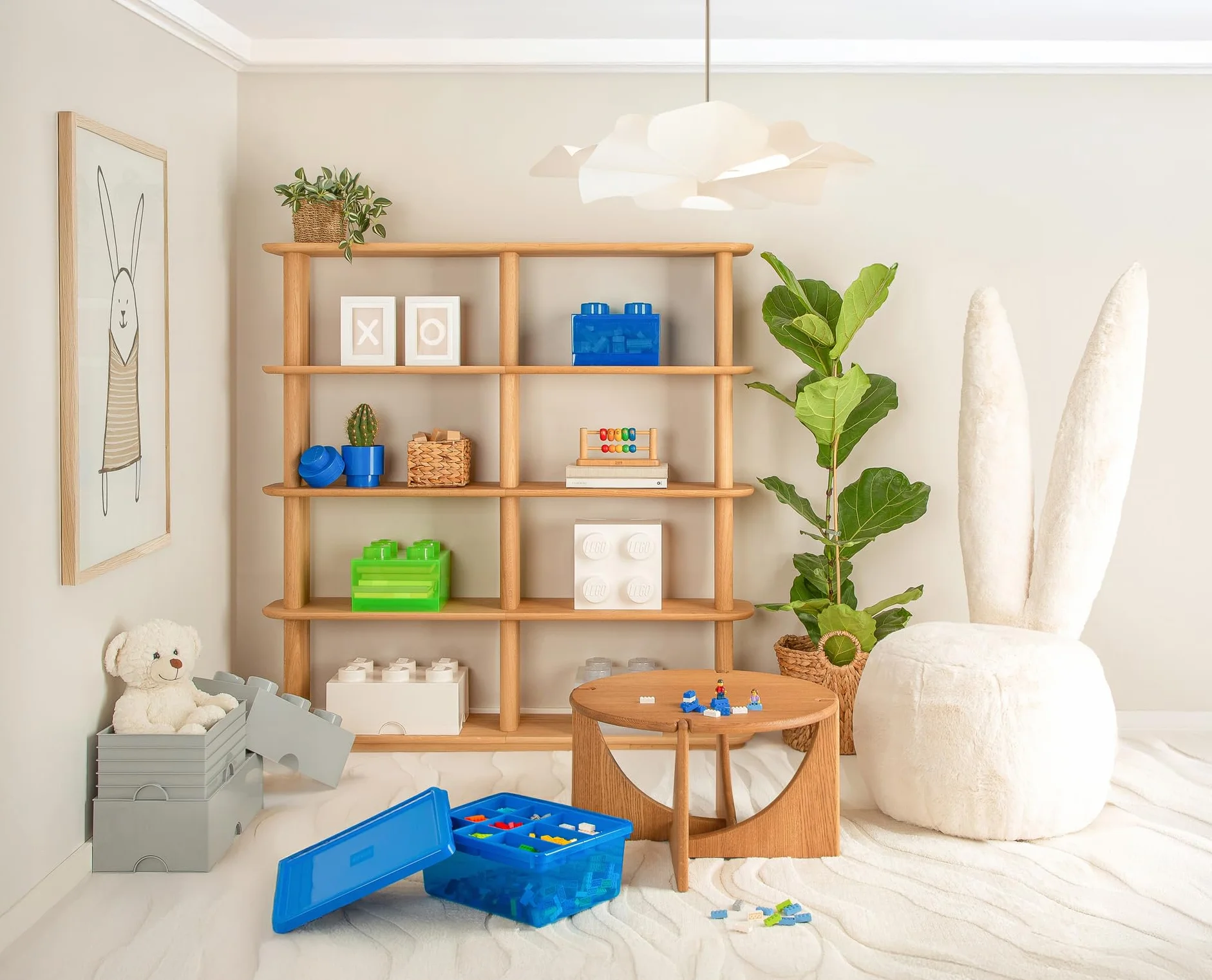 LEGO Storage Brick 6 gałek żółte pudełko do przechowywania 8,47 l plastikowe z pokrywką