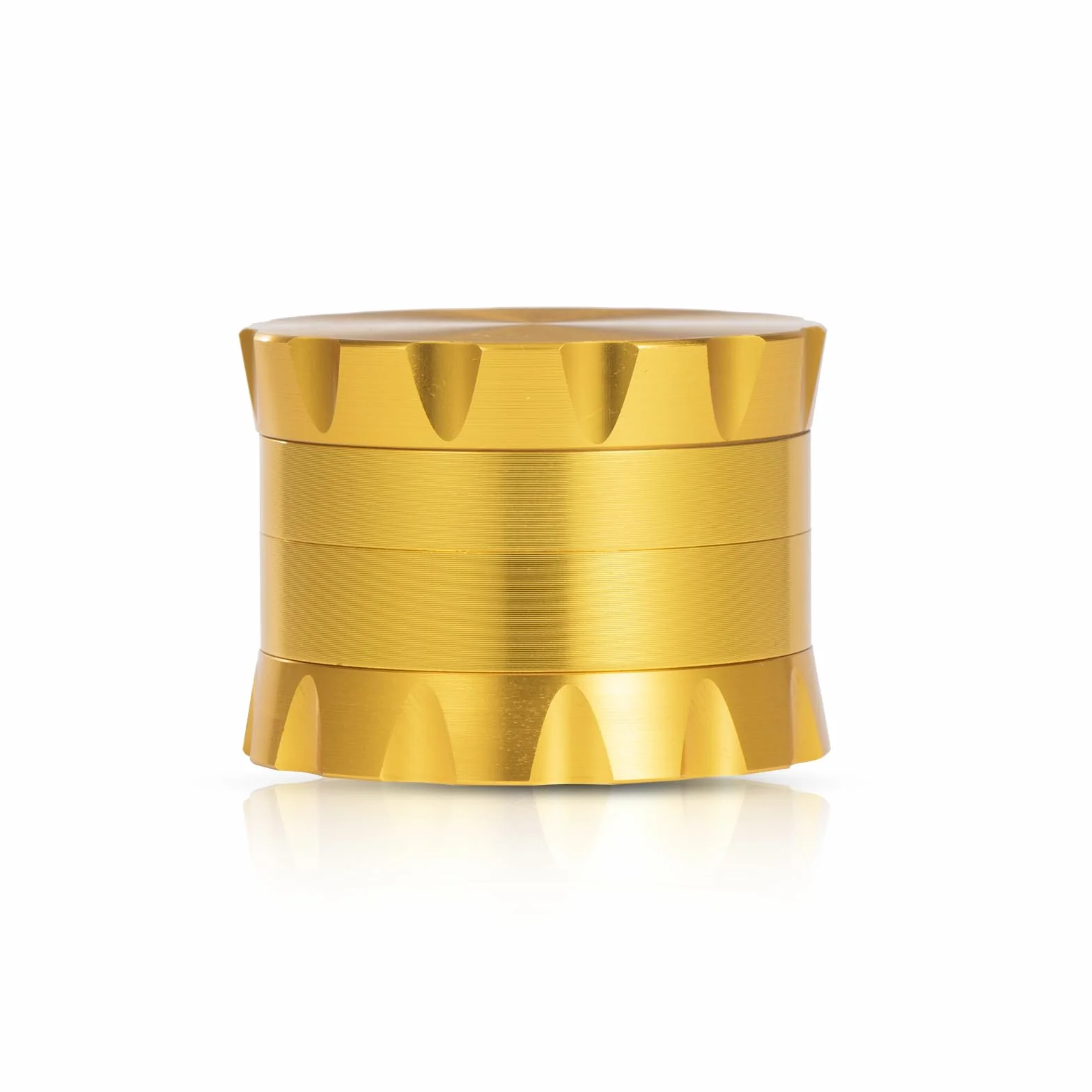 Młynek do ziół, PPpanda Grinder for Dry Herb Przenośny młynek metalowy ze stopu cynku, złoty, 5x4cm