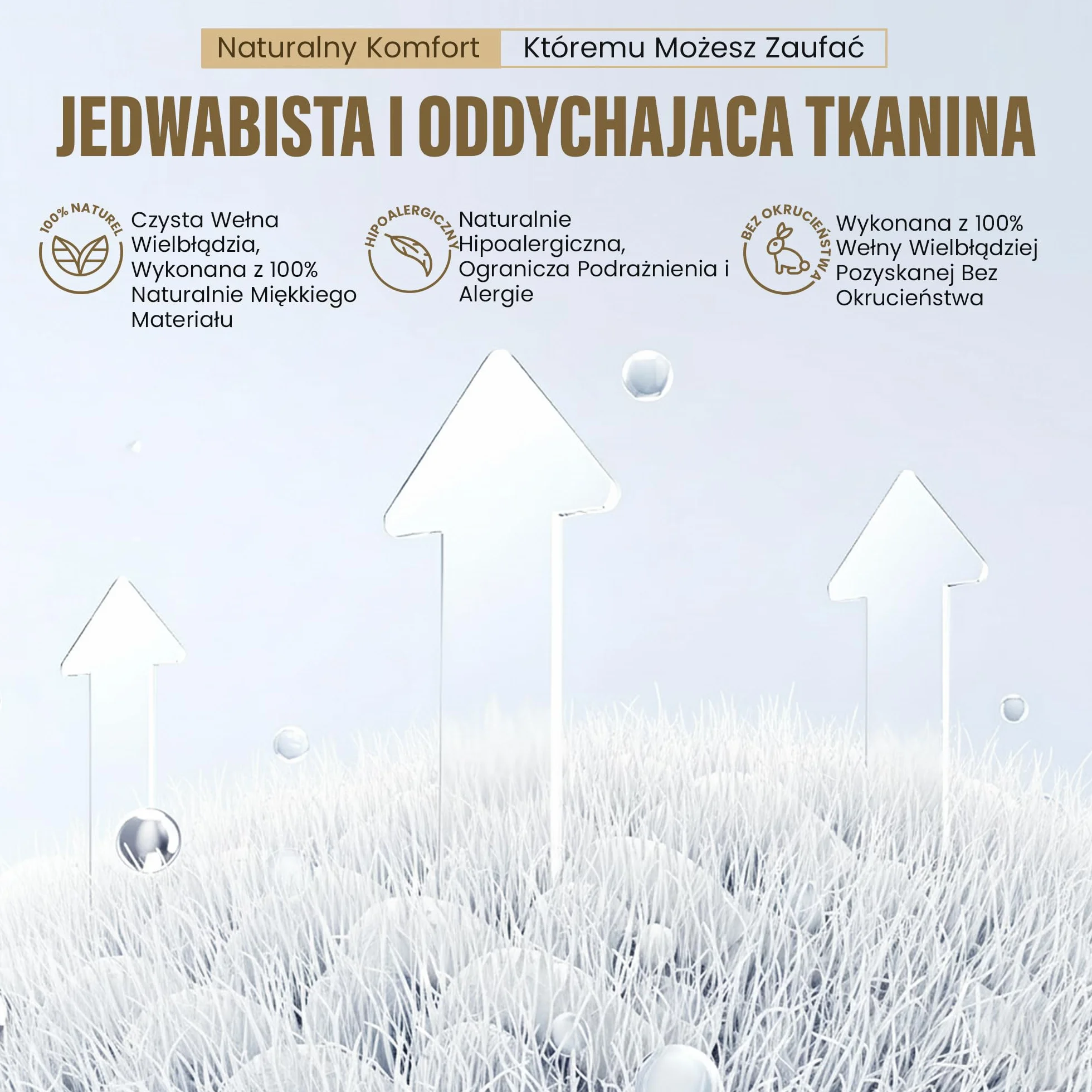 Feluna® Kołdra z Wielbłądziego Włosia 4-Sezonowa, 135x200 cm | Wypełnienie 500 g/m² – oddychająca kołdra całoroczna z certyfikatem Öko-Tex, etyczne pozyskiwanie