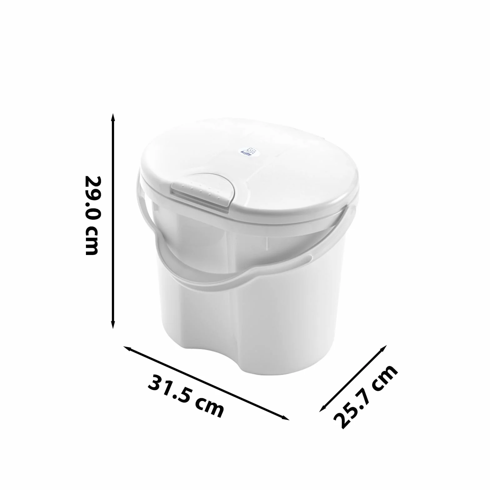 Rotho Babydesign TOP kosz na pieluchy – z recyklingu – pojemnik na pieluchy – bezzapachowy – bez kaset uzupełniających – wiadro do przewijania – biały