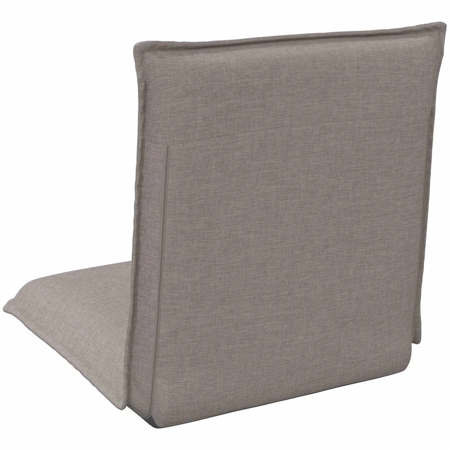 Regulowany fotel na nogi w kolorze szarobrązowym (taupe), 57 x 64 x 59 cm, z oparciem wielopozycyjnym, wyściełany, ergonomiczny, składany, idealny do salonu, sypialni, gier, czytania