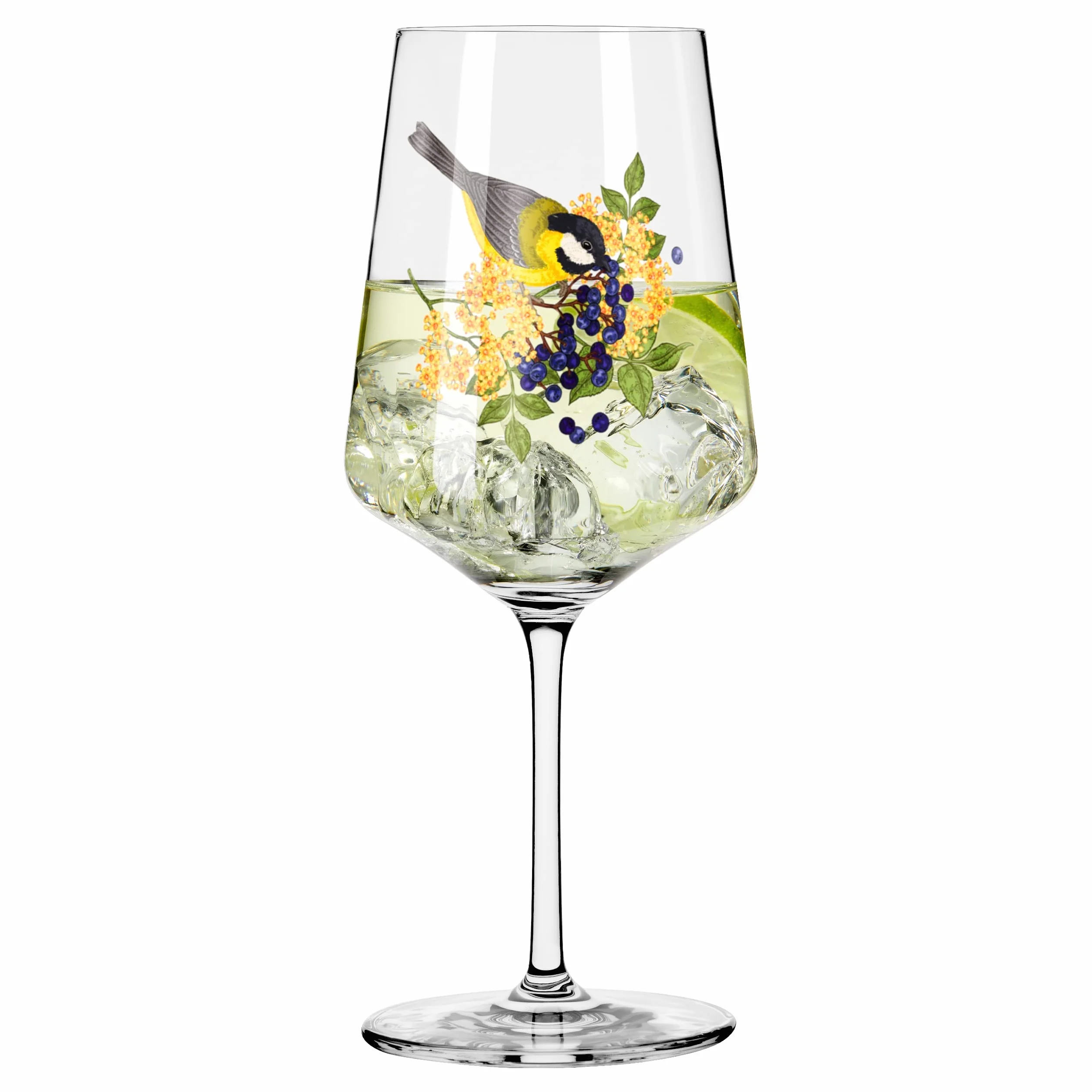 RITZENHOFF 2931015 Hugo słoik 500 ml - słoik na aperitif - seria letnia lina - motyw 15 z kolorowym ptakiem - Made in Germany