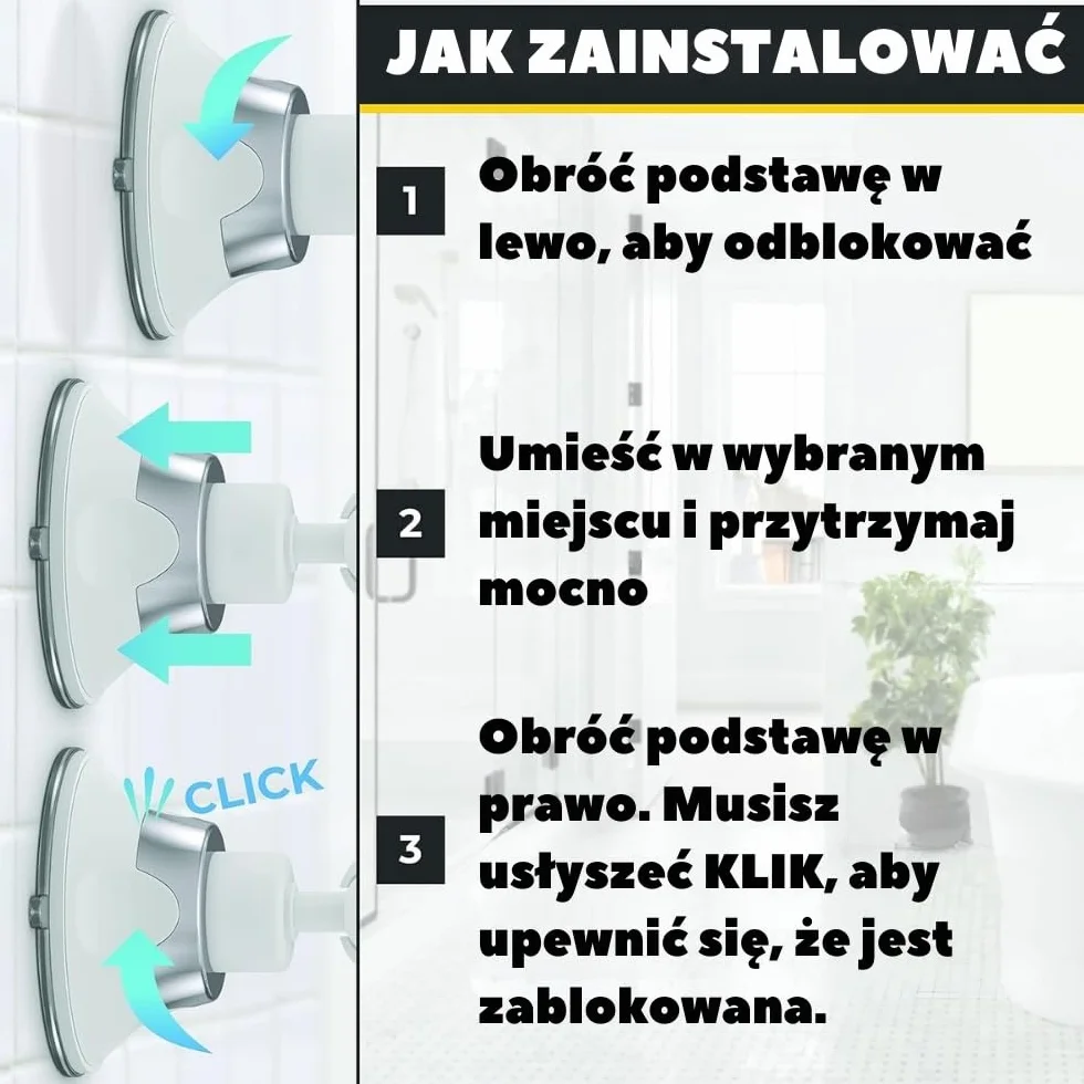 HONEYBULL Lustro Prysznicowe Fogless do Golenia - z Przyssawką, Uchwyt na Maszynkę do Golenia i Obrót 360° - Idealne do Łazienki, Bez Parowania, Łatwe w Montażu, Białe