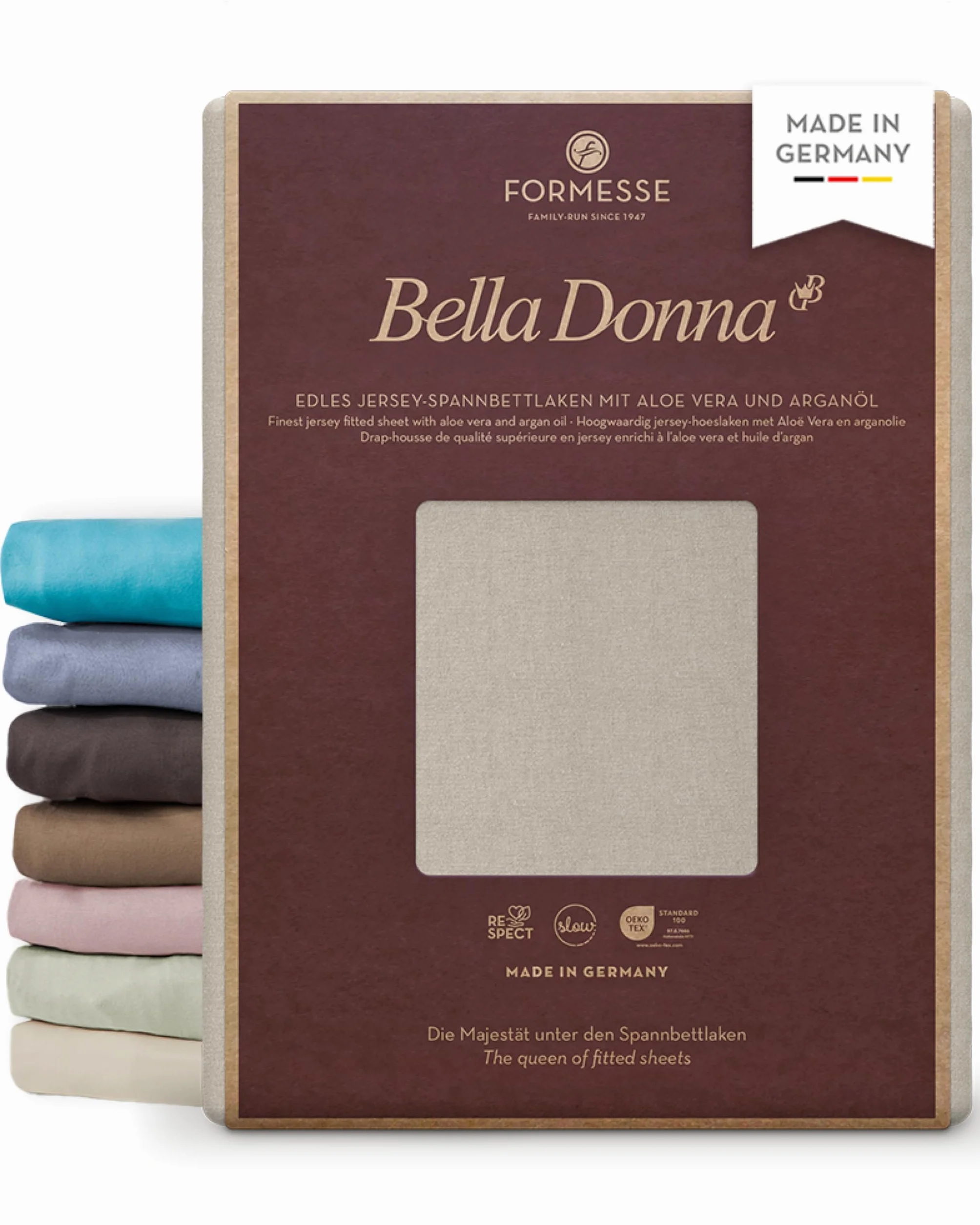 Formesse Bella Donna Boxspring prześcieradło z gumką Alto perłowo-szare, 140 x 200-160 x 220 cm