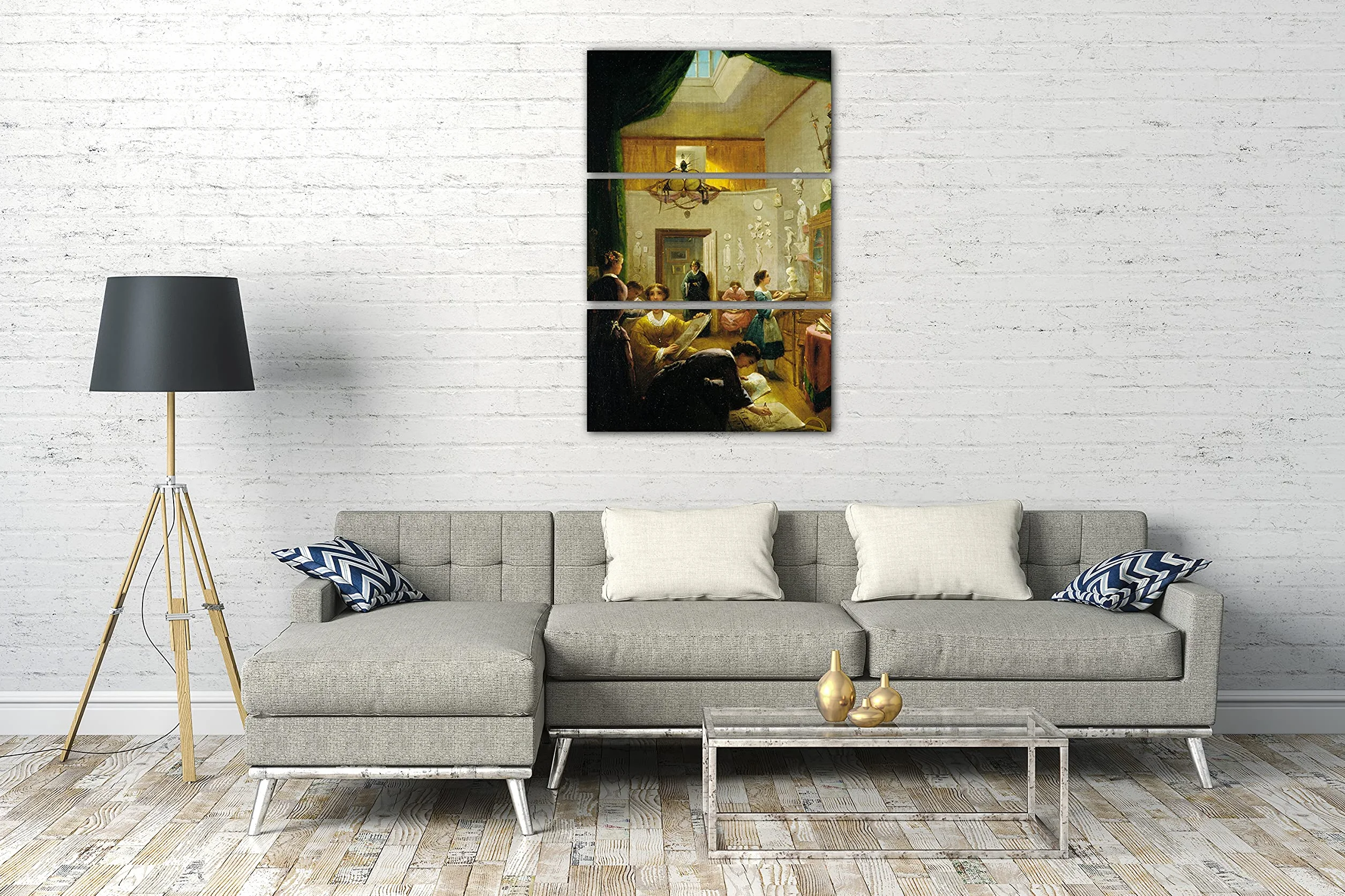 Płótno 3 części (80x120cm): Louis lang - Zajęcia plastyczne kobiet