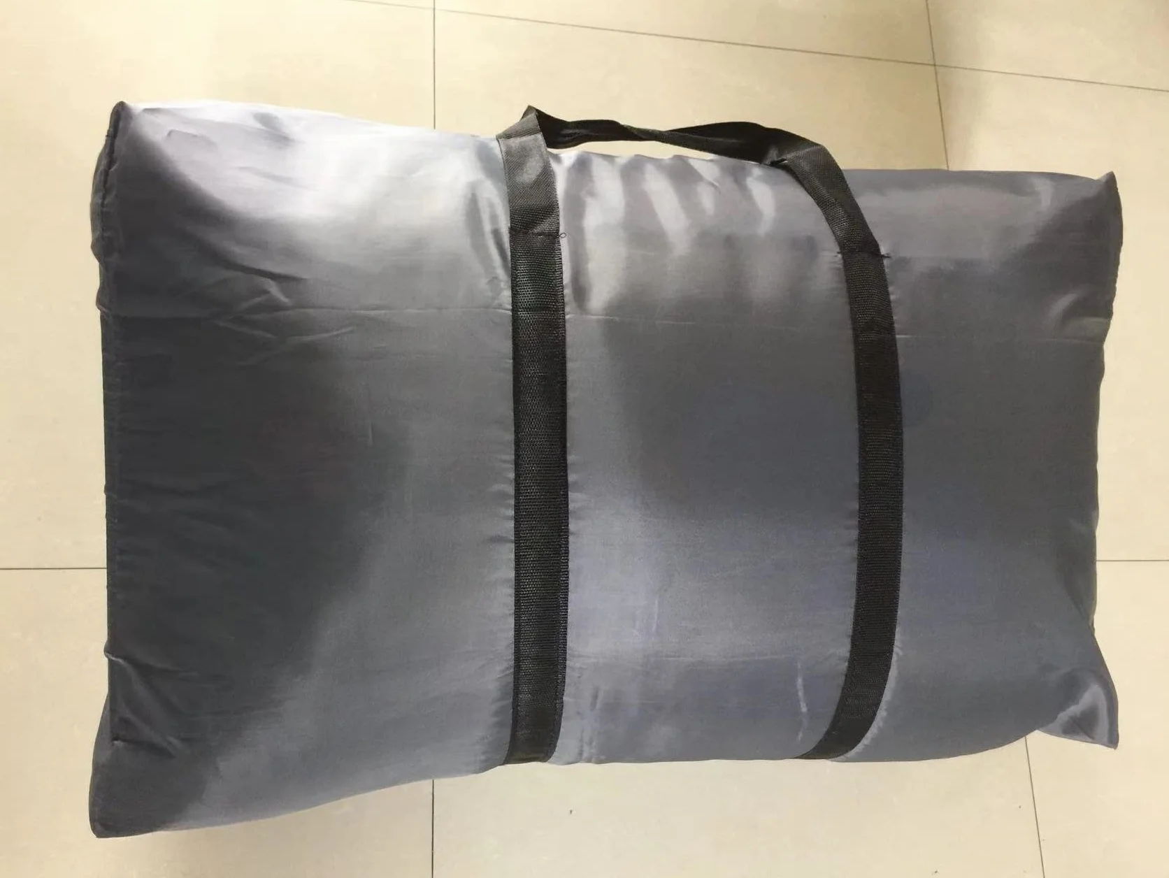 Torba do przechowywania składana 120 l tkanina Oxford szara 2 sztuki