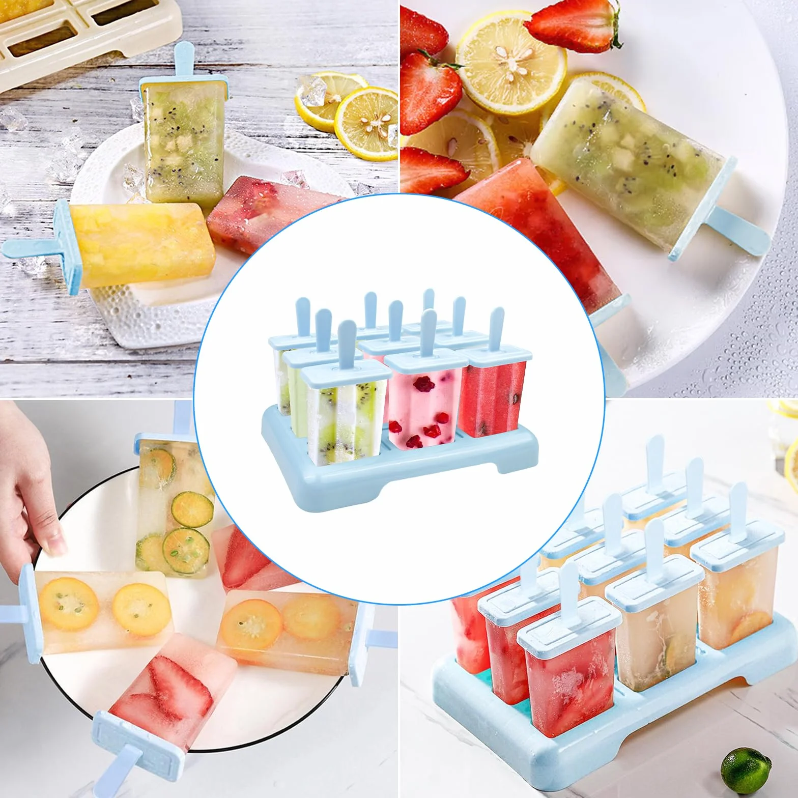Traxenta 9 wgłębień Foremki do lodów, foremki na popsicle w zestawie