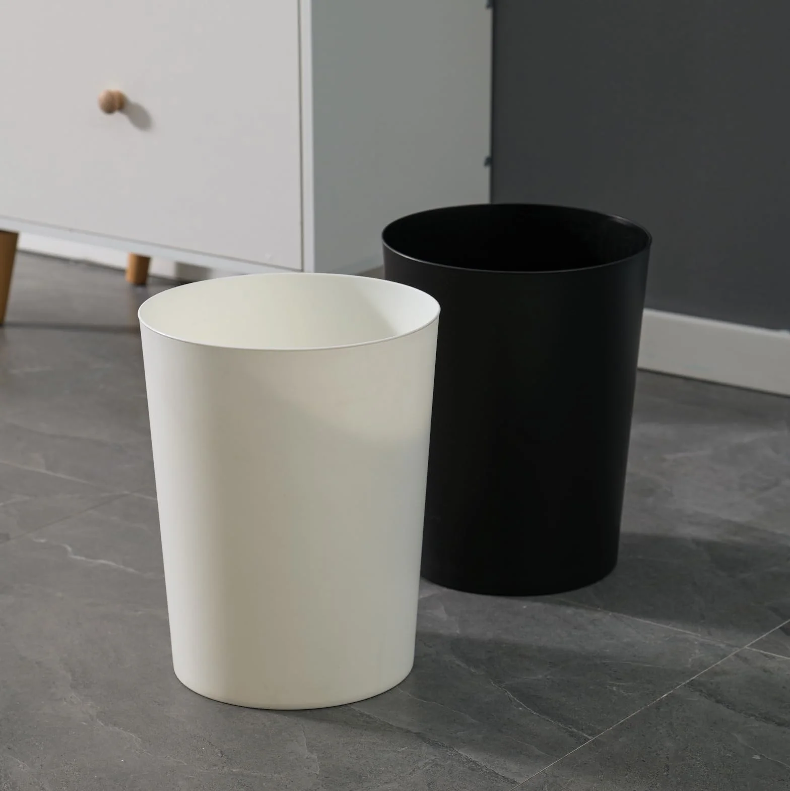 Cetomo Zestaw 7,2 l x 3, kosz na śmieci, kosz na odpady, kosz na papier, kosz na śmieci do łazienek, kuchni, biura domowego, pokoi w akademiku, biały