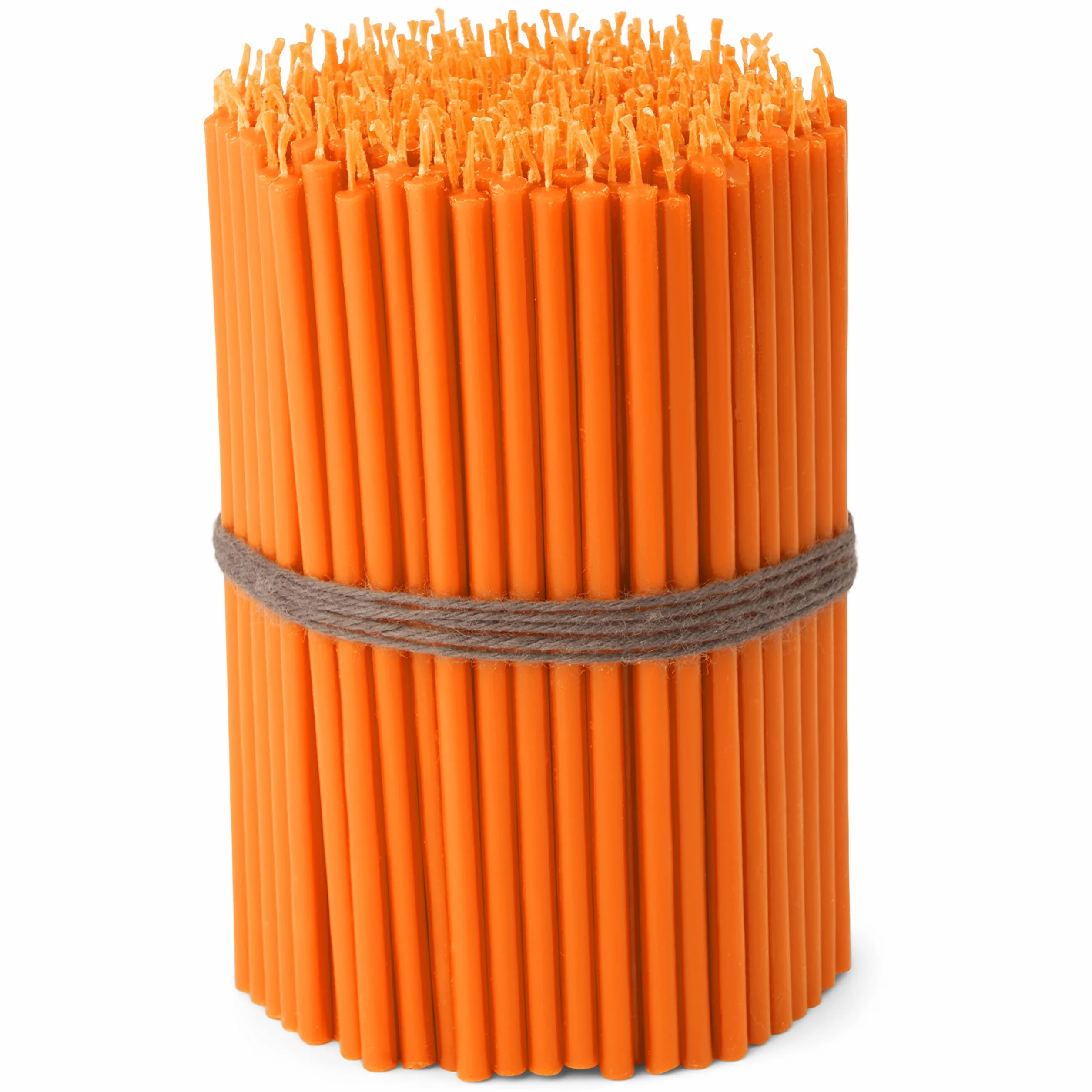NKlaus - 250 x świeczki pomarańczowe niekapiące sadzy cienkie L 16 cm Premium wosk parafinowy 36109
