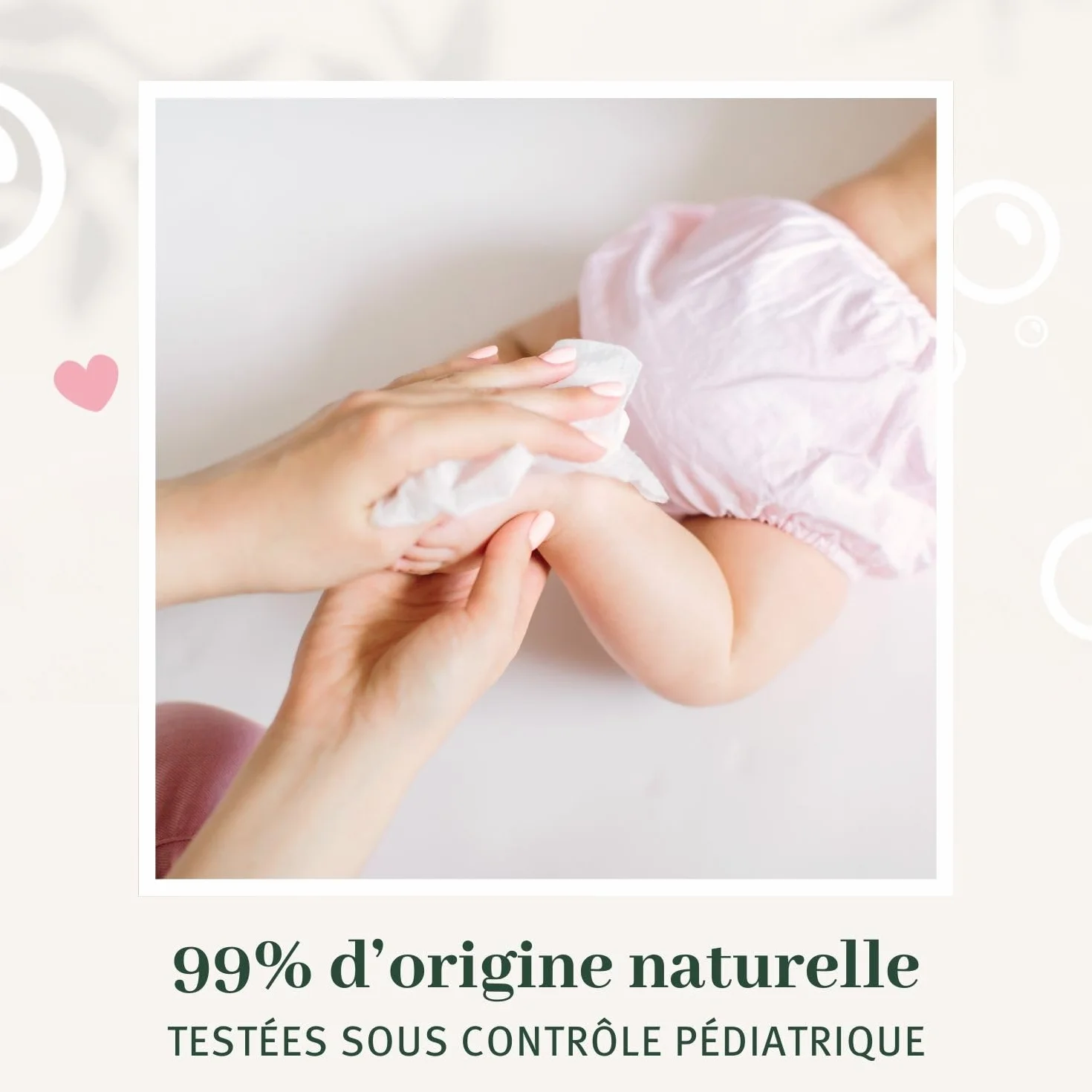 LE PETIT OLIVIER - Chusteczki czyszczące Miękkość - Dziecko - Twarz, Siedzenie I Ciało - Delikatnie oczyszcza - Włókna pochodzenia roślinnego - 99% naturalnego - Testowane pod kontrolą pediatryczną