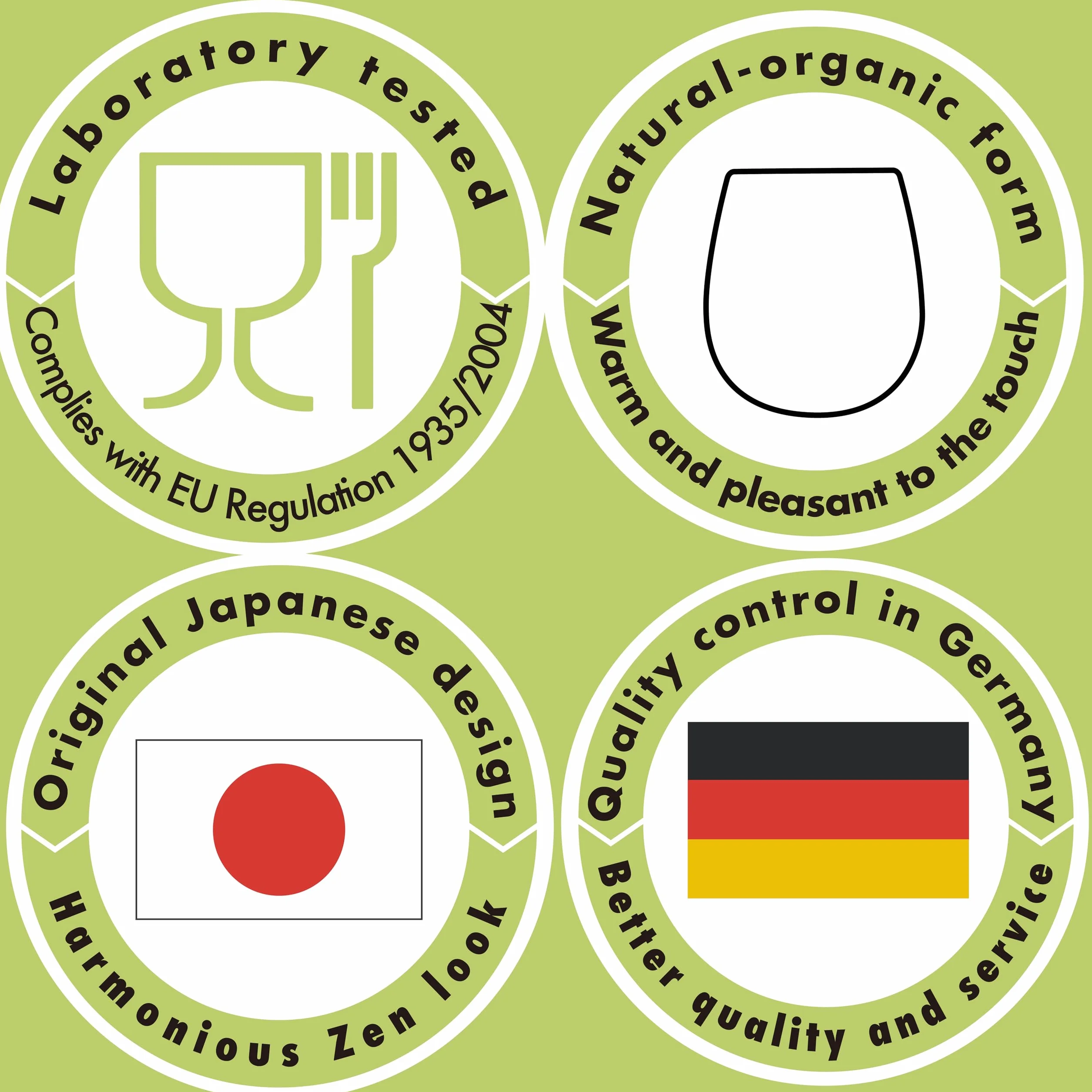 Goodwei Zestaw 4 japońskich filiżanek – Kubki ceramiczne bez ucha, okrągły kształt i minimalistyczny design – Idealne do herbaty, matchy lub kawy (Camellia White)
