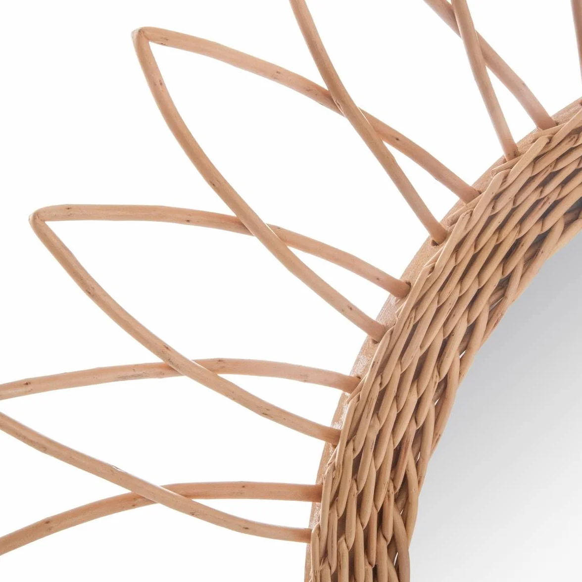 Lustro Rosace - rattan D50 cm - Atmosphera projektant wnętrz