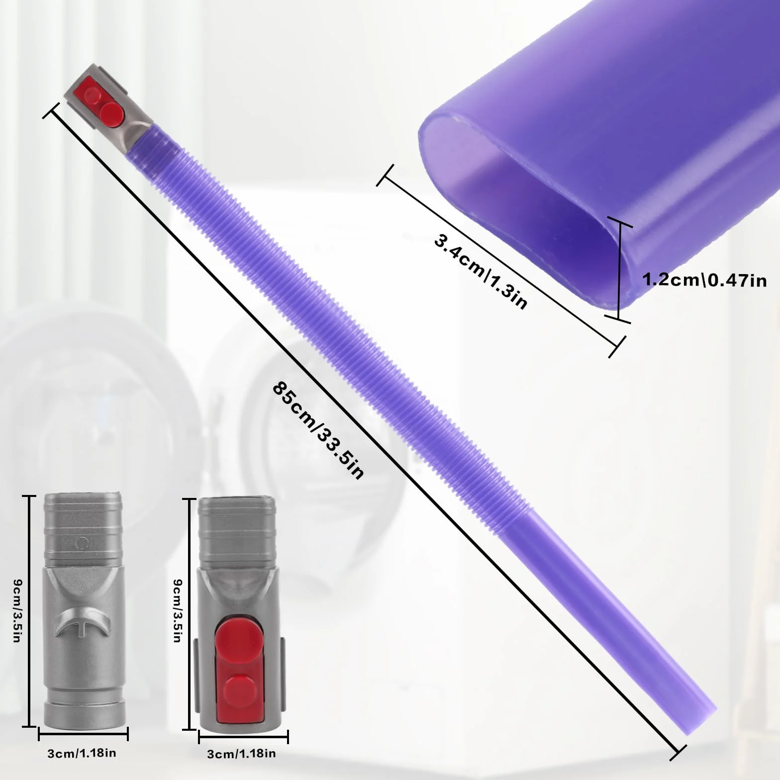 Elastyczna ssawka szczelinowa do odkurzaczy Dyson V6-V15, 85 cm