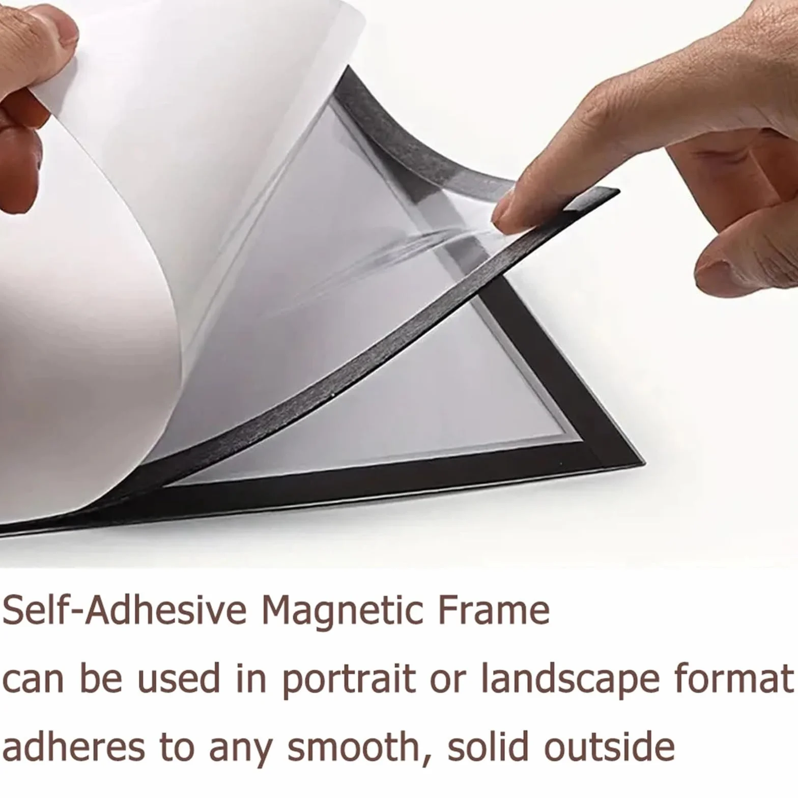 Magnetyczna ramka na zdjęcia, 8x12 cali A4 Certyfikat Nagrody Gumowe Ramki Magnetyczne Miękkie Samoprzylepne Malowanie Do Prezentowania Obrazów(Black 10pcs)