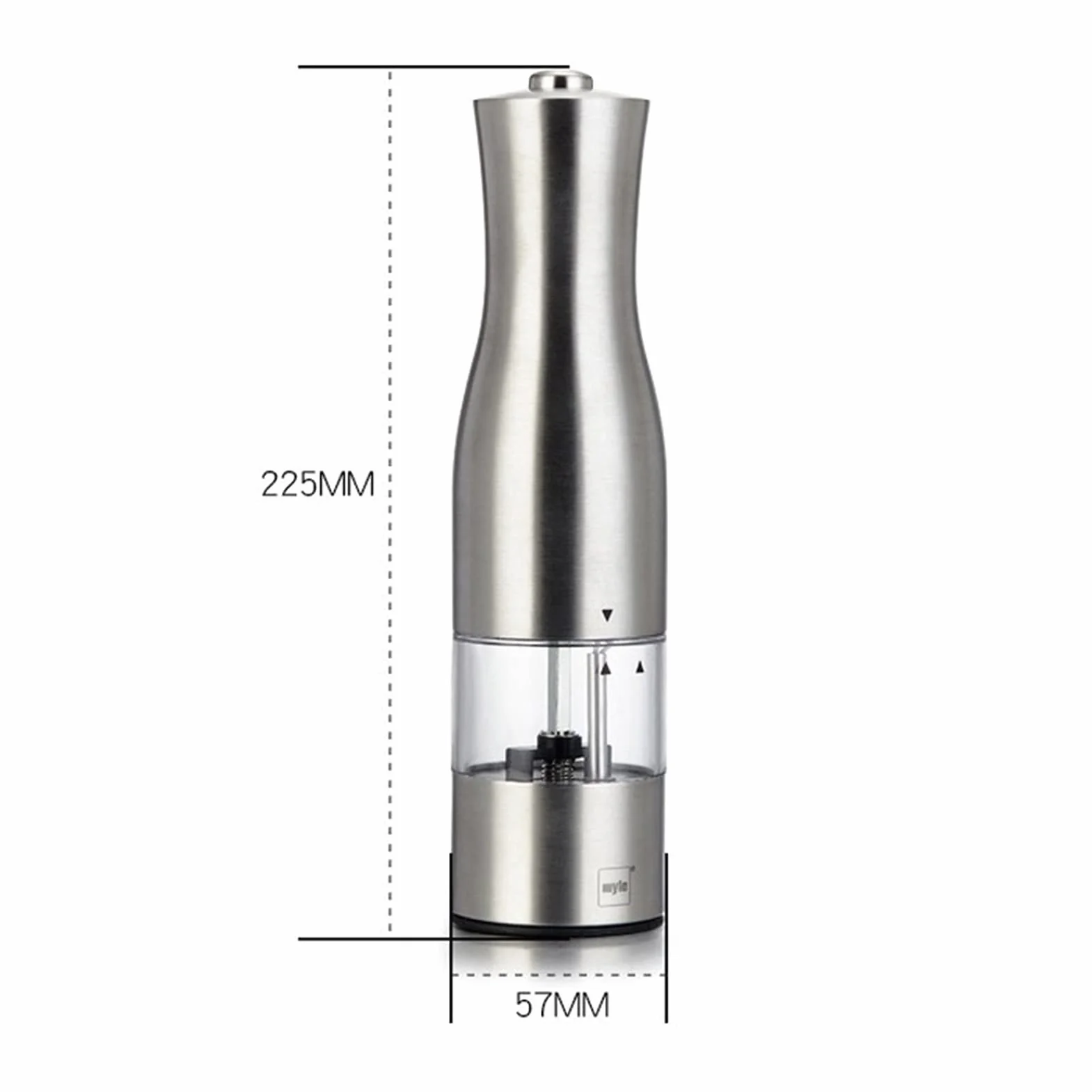 Młynek do pieprzu elektryczny młynek do soli i pieprzu ze stali nierdzewnej młynek do soli i pieprzu z lekkimi młynkami do przypraw narzędzie kuchenne blender pieprzu (kolor: 1 szt.)