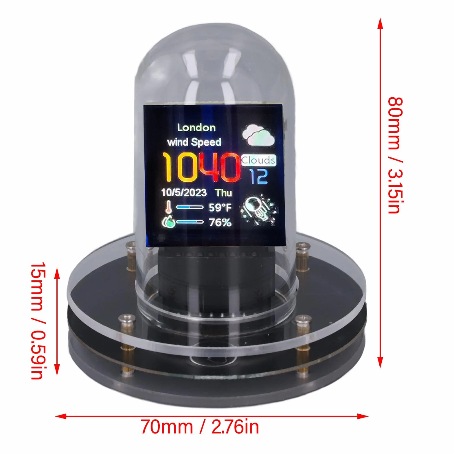 Inteligentny Zegar Nixie Tube WiFi Zegar Cyfrowy RGB Elektroniczny Zegar w Kształcie Tuby z Pełnokolorowymi Wyświetlaczami LCD IPS na Komputer Stacjonarny