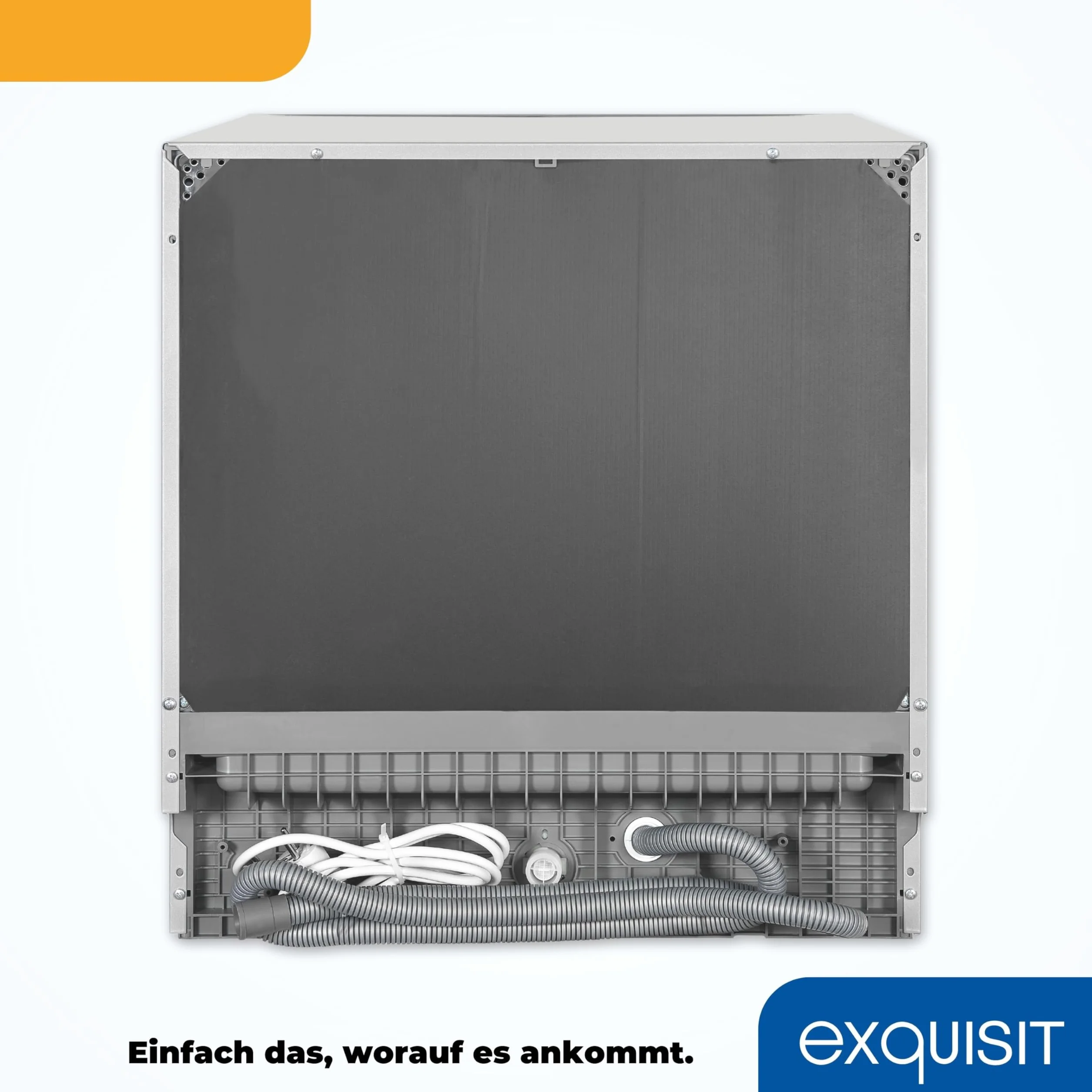 Exquisit Zmywarka stołowa GSP508-030D srebrna | zmywarka 55 cm wolnostojąca | mała zmywarka do naczyń 8 rozmiarów | zmywarka stołowa wyświetlacz LED