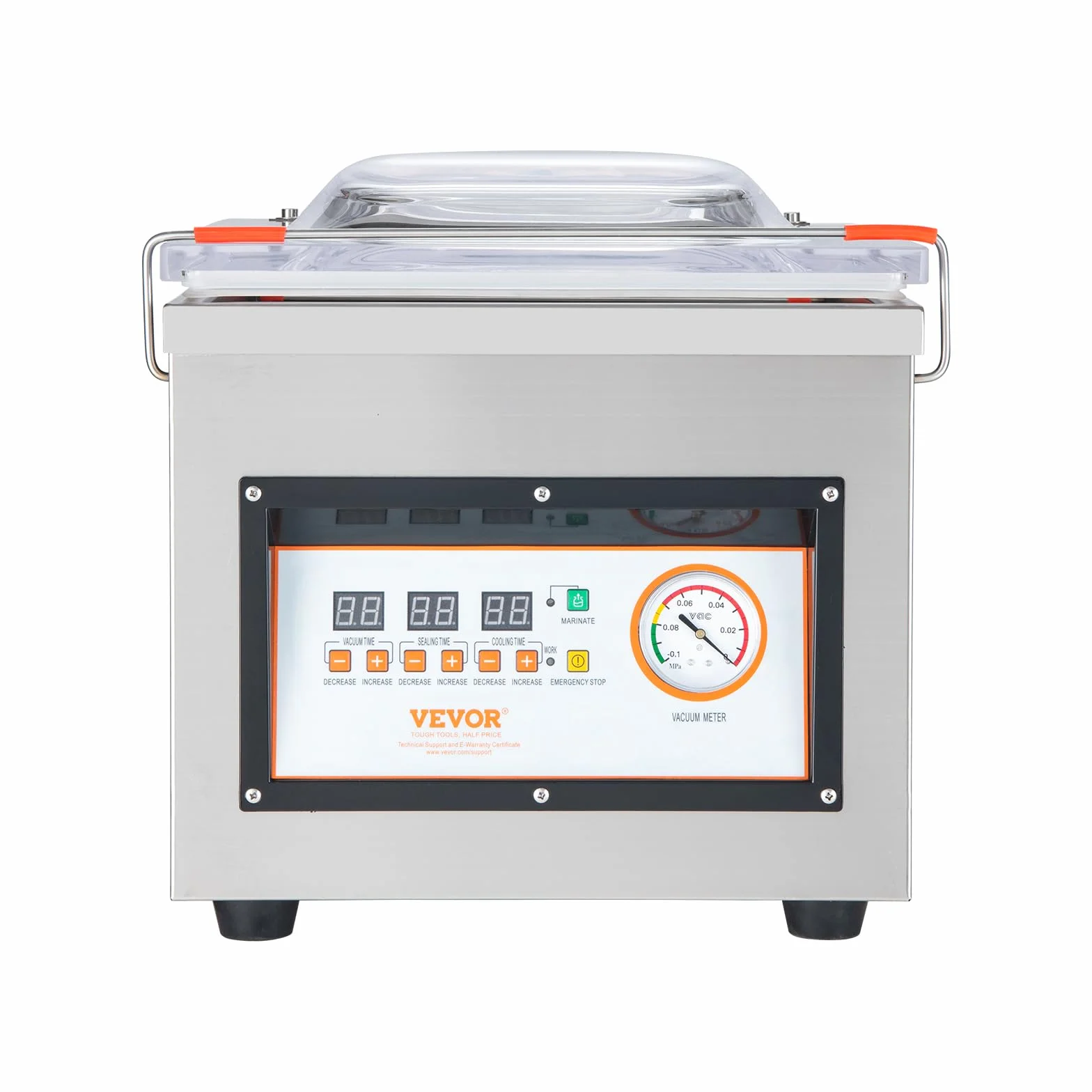 VEVOR Komora próżniowa maszyna pakująca 320 W, pakowaczka próżniowa kompaktowy rozmiar 320 mm w kuchni domowej i do użytku komercyjnego do mokrej żywności, mięsa, marynat