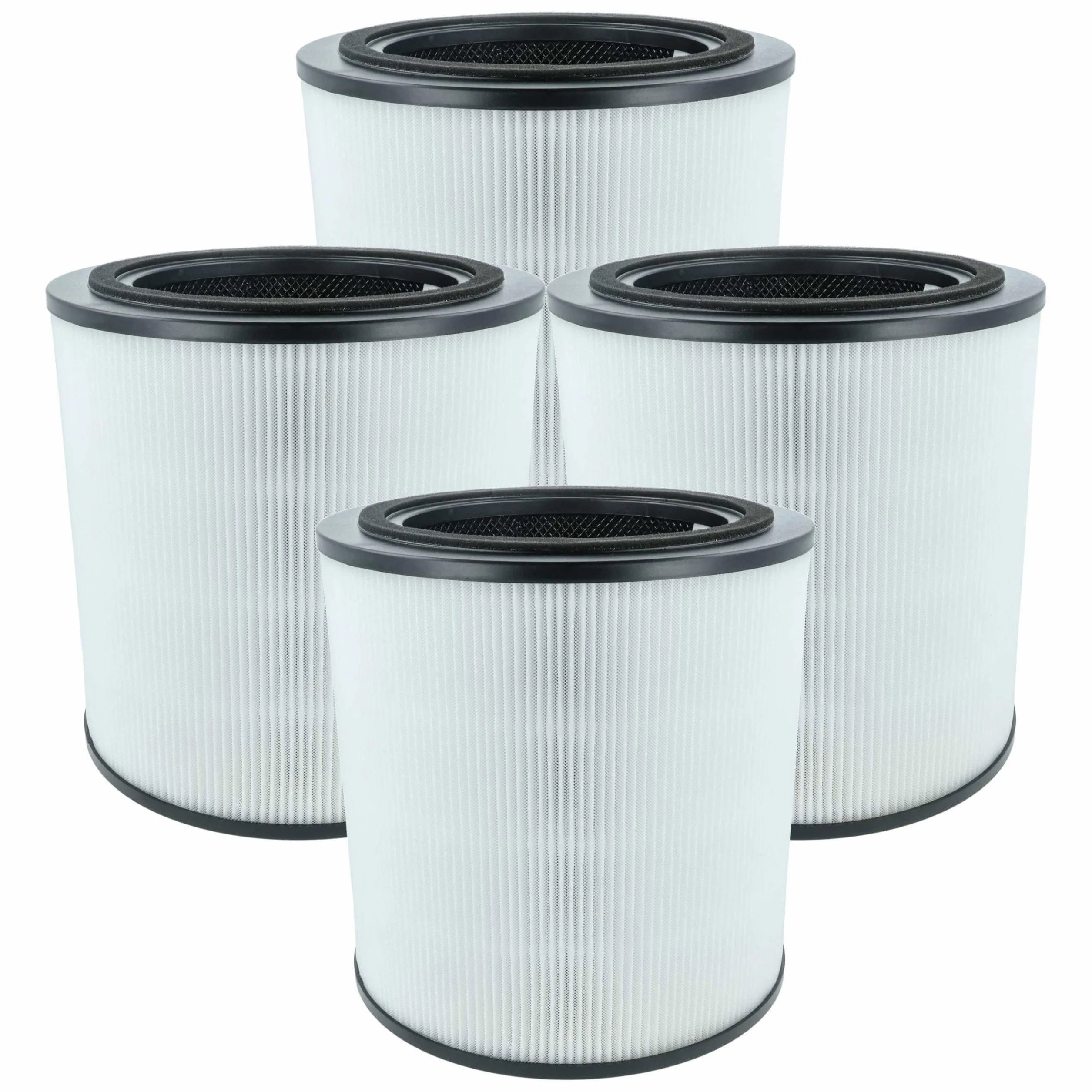 vhbw 4 x filtr z węglem aktywnym, zamiennik do oczyszczacza powietrza Bosch 7733701945 - H13 filtr powietrza, czarno-biały